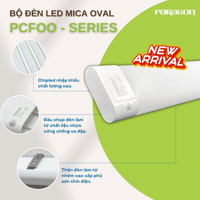 Bộ đèn LED chụp mica PCFOO75L