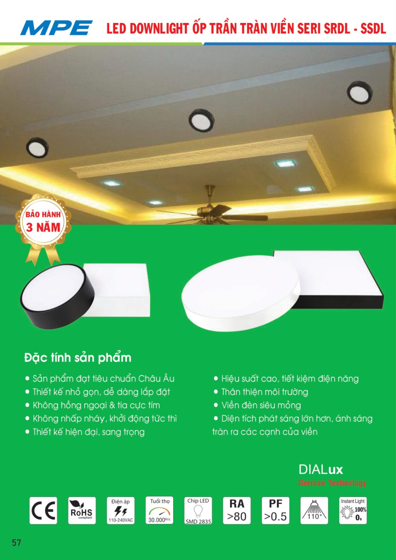 MPE Catalogue 2023 - Bảng Giá Đèn led & Thiết bị điện MPE T3.2023