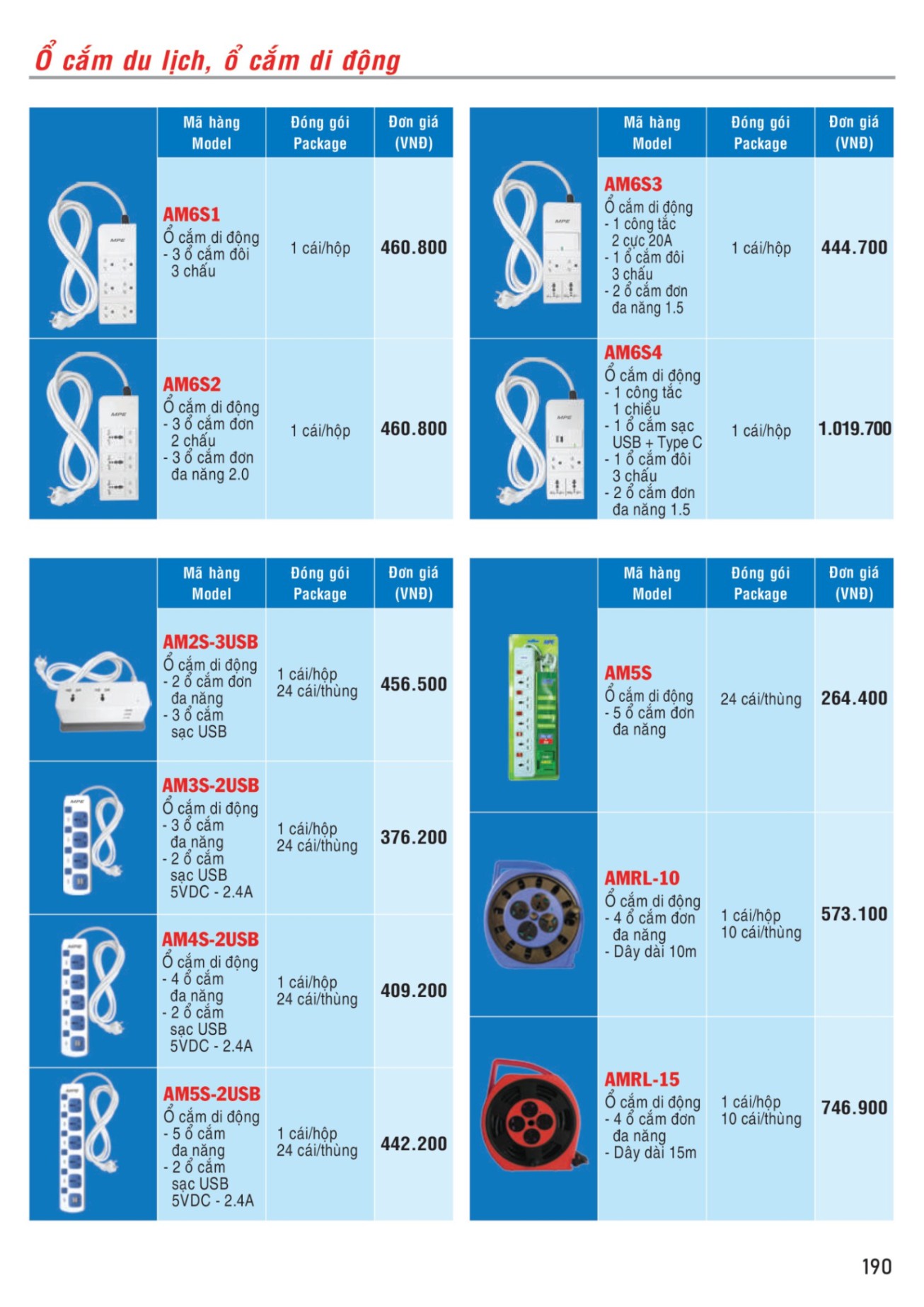 MPE Catalogue 2023 - Bảng Giá Đèn led & Thiết bị điện MPE T3.2023