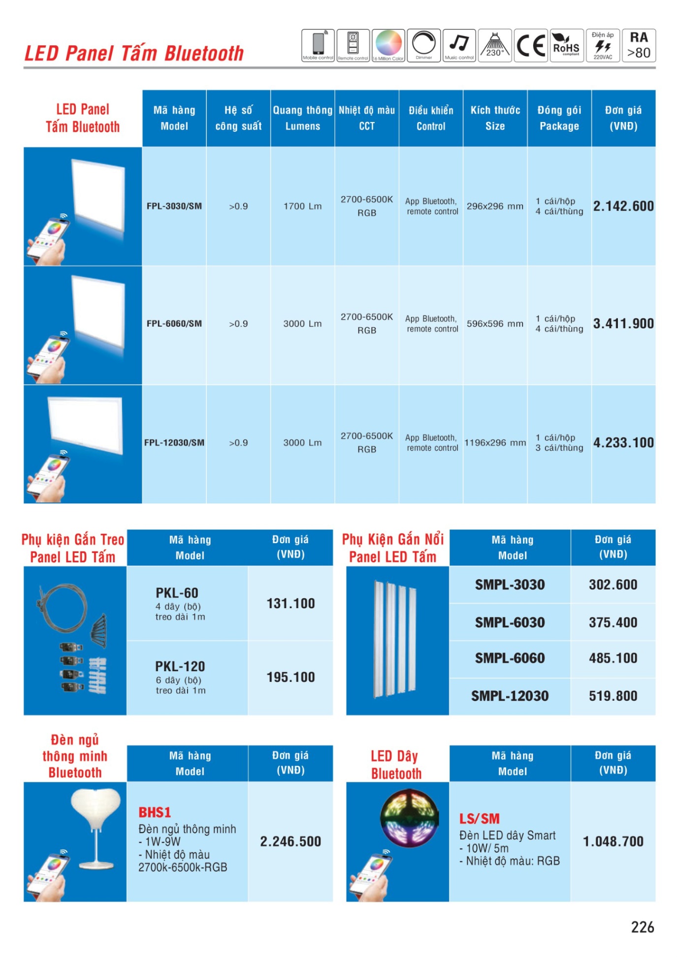 MPE Catalogue 2023 - Bảng Giá Đèn led & Thiết bị điện MPE T3.2023