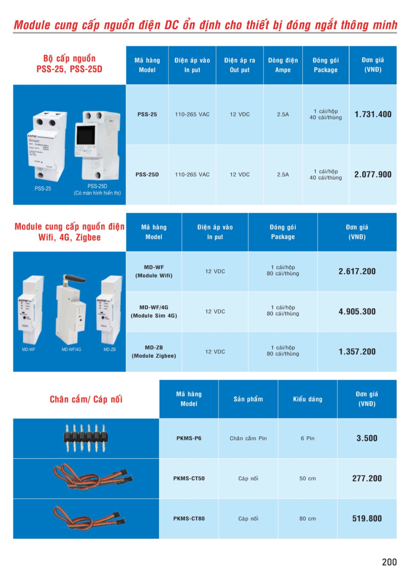 MPE Catalogue 2023 - Bảng Giá Đèn led & Thiết bị điện MPE T3.2023