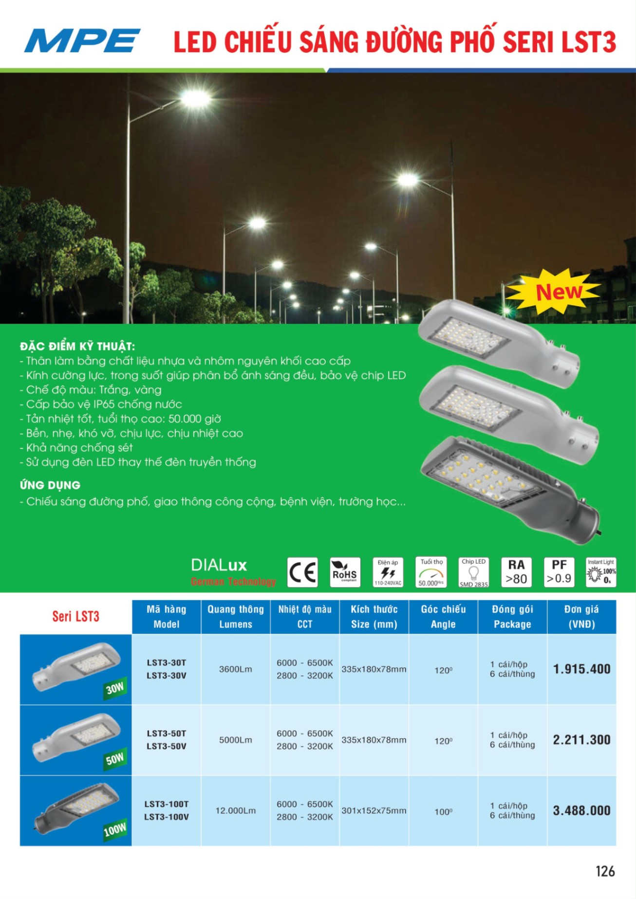 MPE Catalogue 2023 - Bảng Giá Đèn led & Thiết bị điện MPE T3.2023