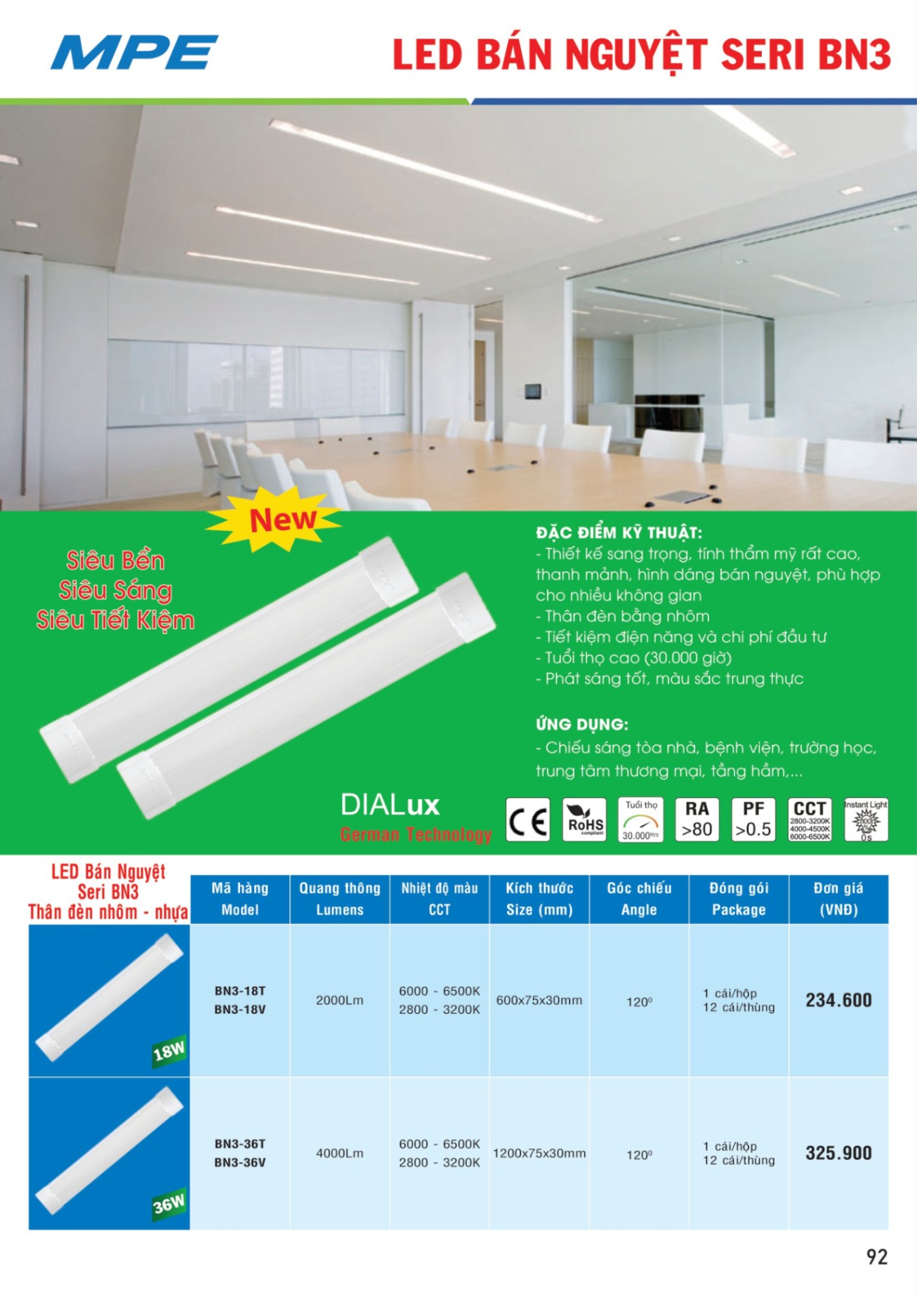 MPE Catalogue 2023 - Bảng Giá Đèn led & Thiết bị điện MPE T3.2023