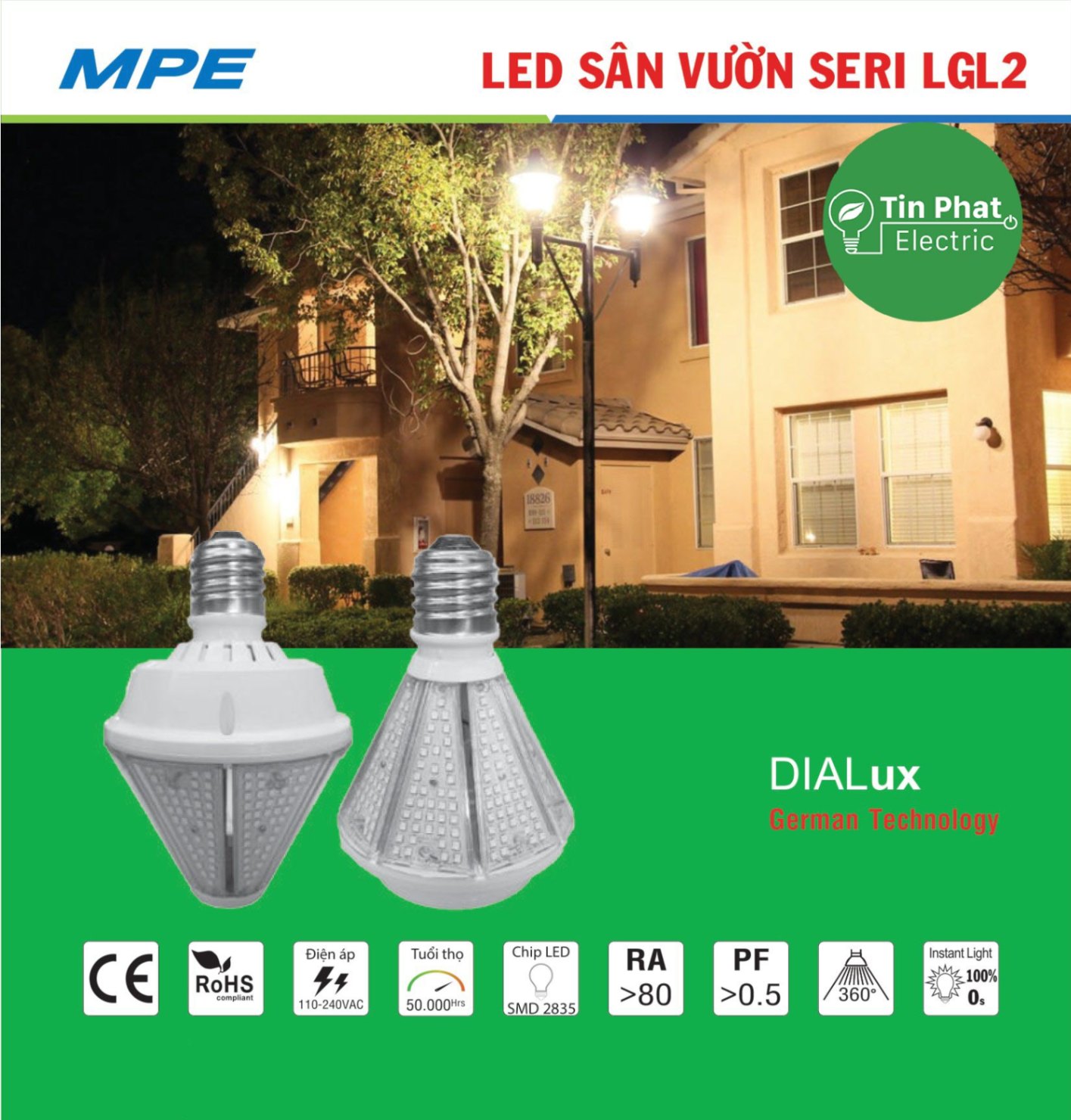 ĐÈN LED GARDEN LIGHT LGL2-80W