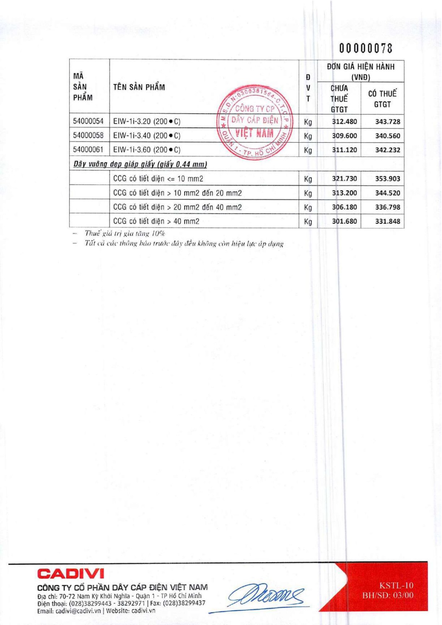 Catalogue Bảng giá Cadivi 2023 - Nhà phân phối, Đại lý Cadivi TpHCM