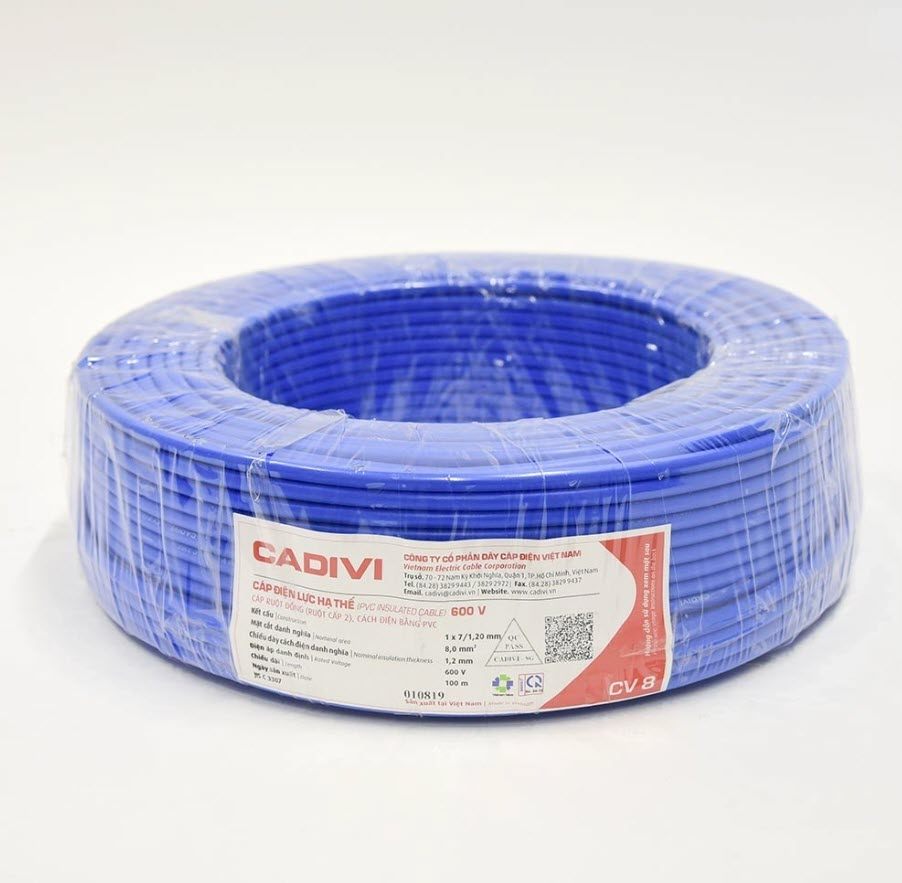 Dây điện Cadivi CV 8.0 - 0,6/1kV