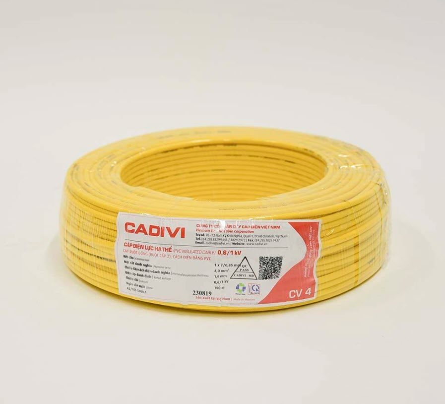 Dây điện Cadivi CV 4.0 - 0,6/1kV