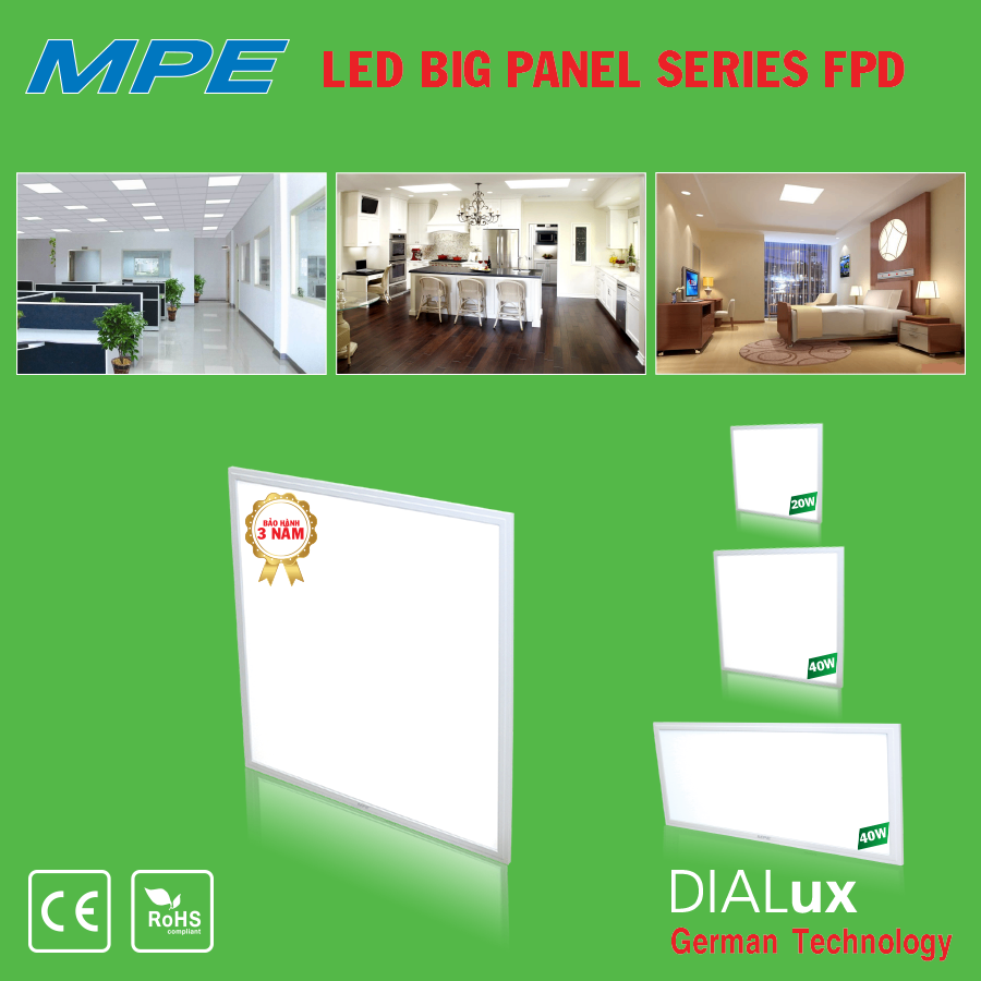 LED BIG PANEL FPD-12030 ( Đèn led Panel tấm loại lớn 1m2, 40W, 2 loại ánh sáng: trắng, trung tính )