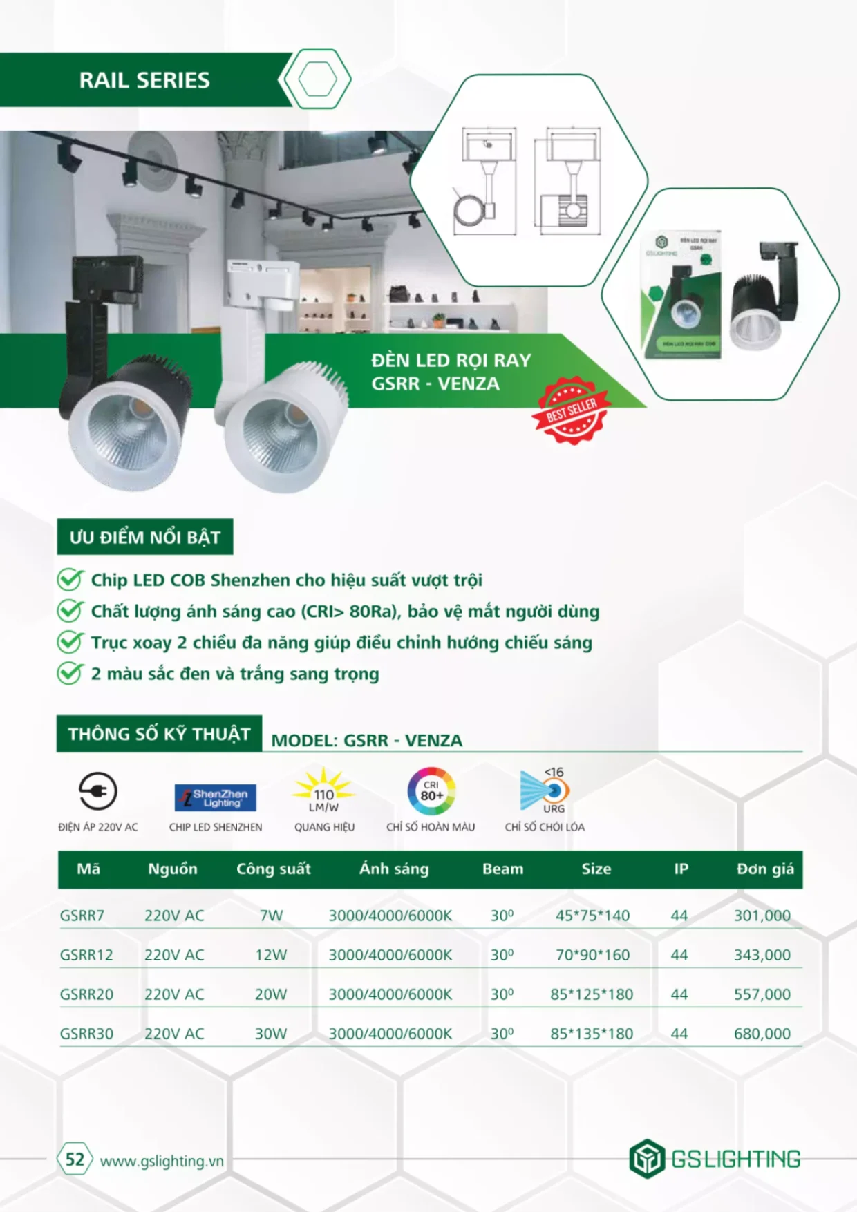 Bảng giá Đèn Led GSLighting (Catalogue 2023)