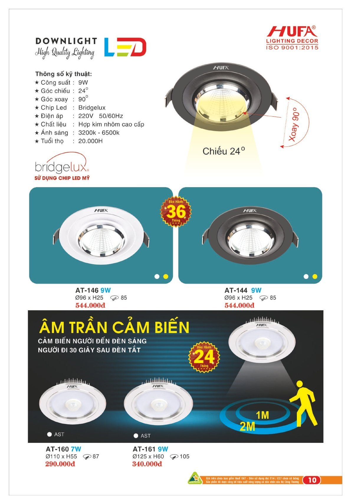 Bảng giá Đèn Led HUFA (Catalogue 2023-2024)