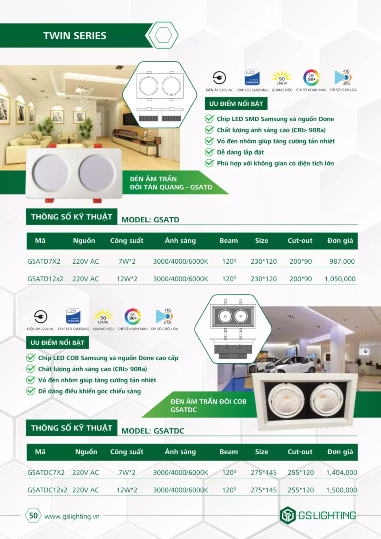 Bảng giá Đèn Led GSLighting (Catalogue 2023)