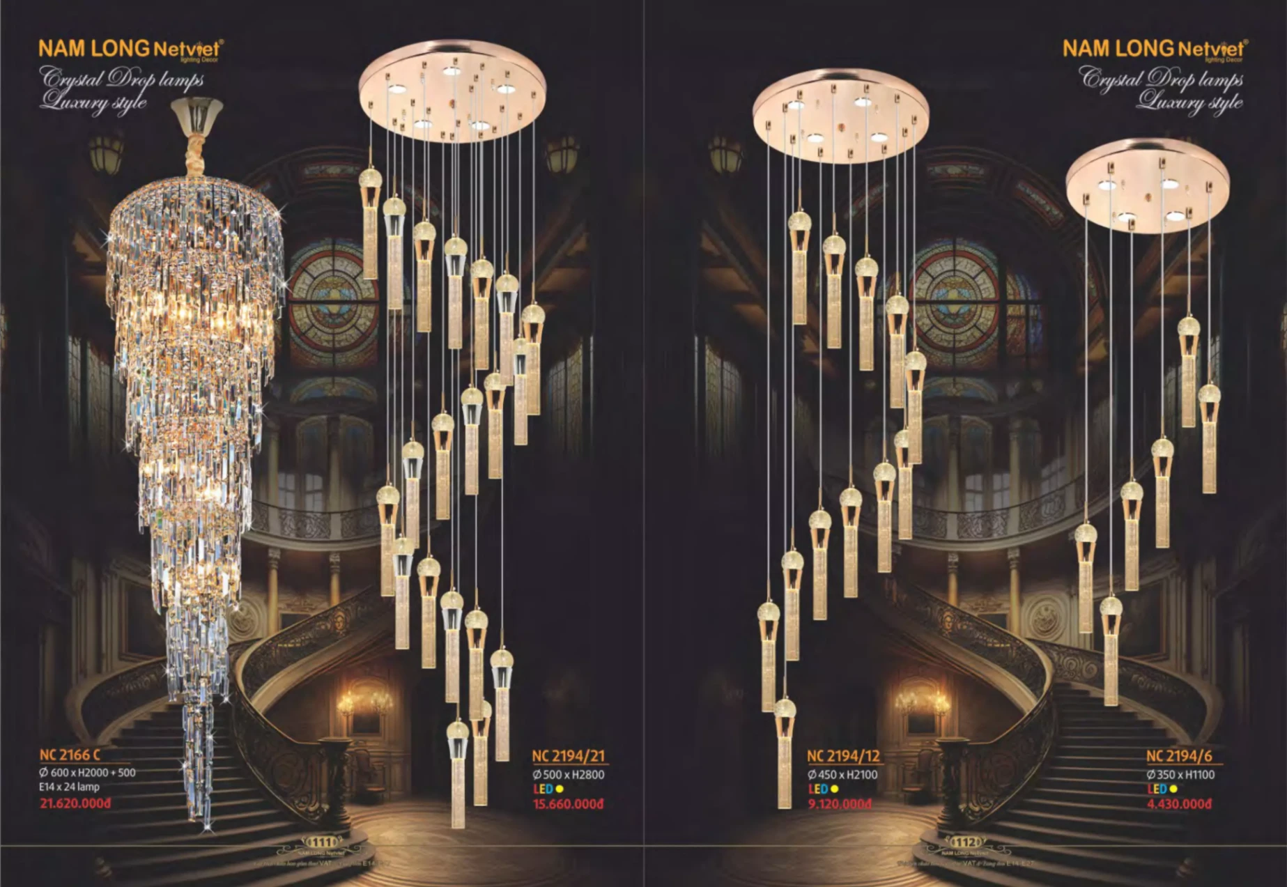 Bảng giá Đèn Trang Trí NAM LONG Netviet Lighting Decor (Catalogue 2023-2024)