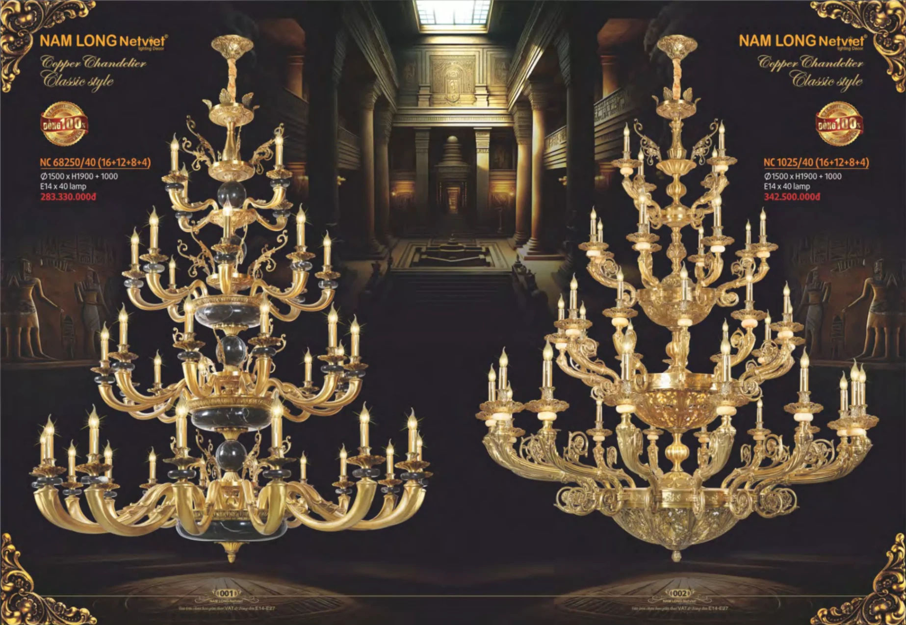 Bảng giá Đèn Trang Trí NAM LONG Netviet Lighting Decor (Catalogue 2023-2024)