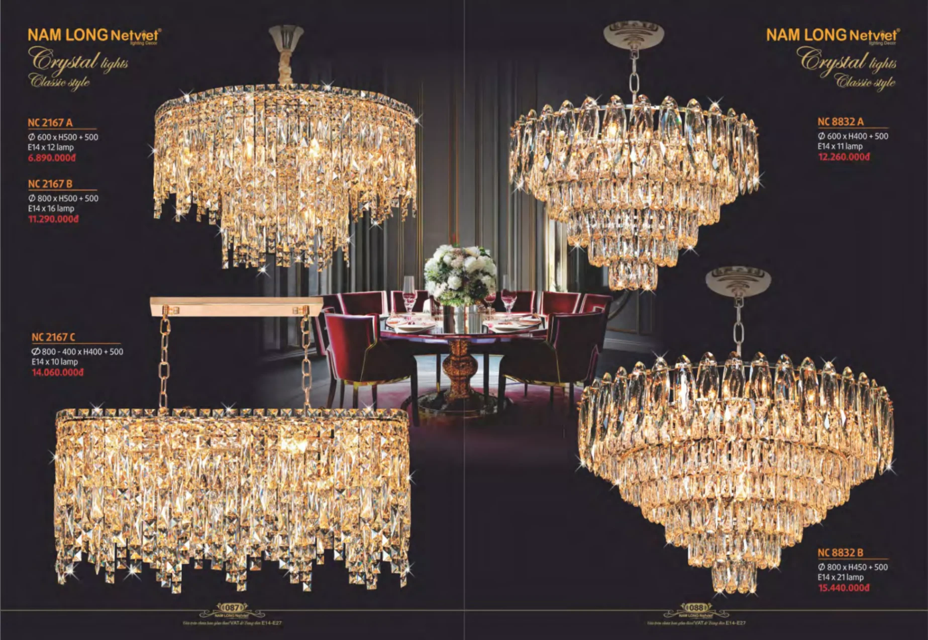 Bảng giá Đèn Trang Trí NAM LONG Netviet Lighting Decor (Catalogue 2023-2024)