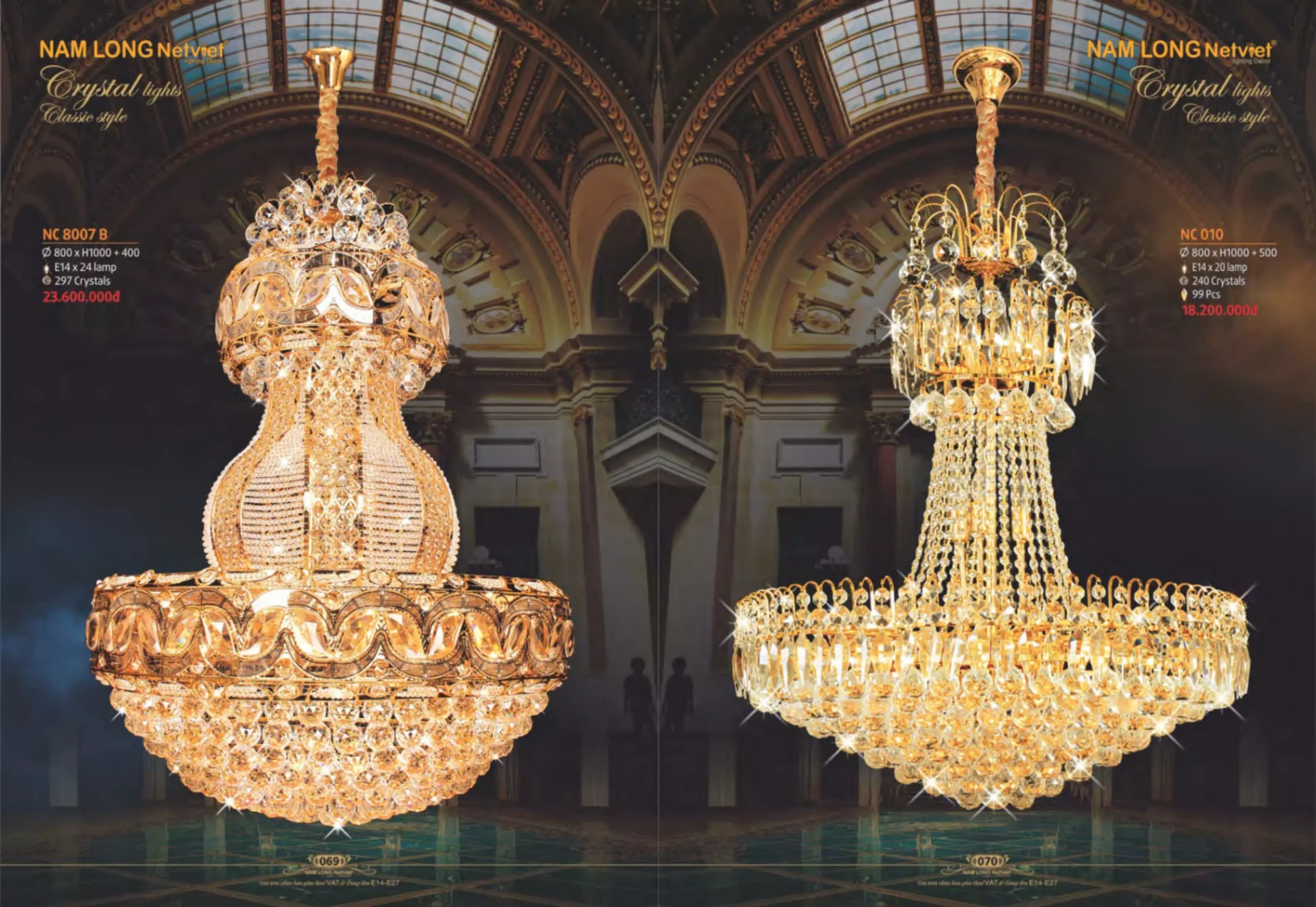 Bảng giá Đèn Trang Trí NAM LONG Netviet Lighting Decor (Catalogue 2023-2024)