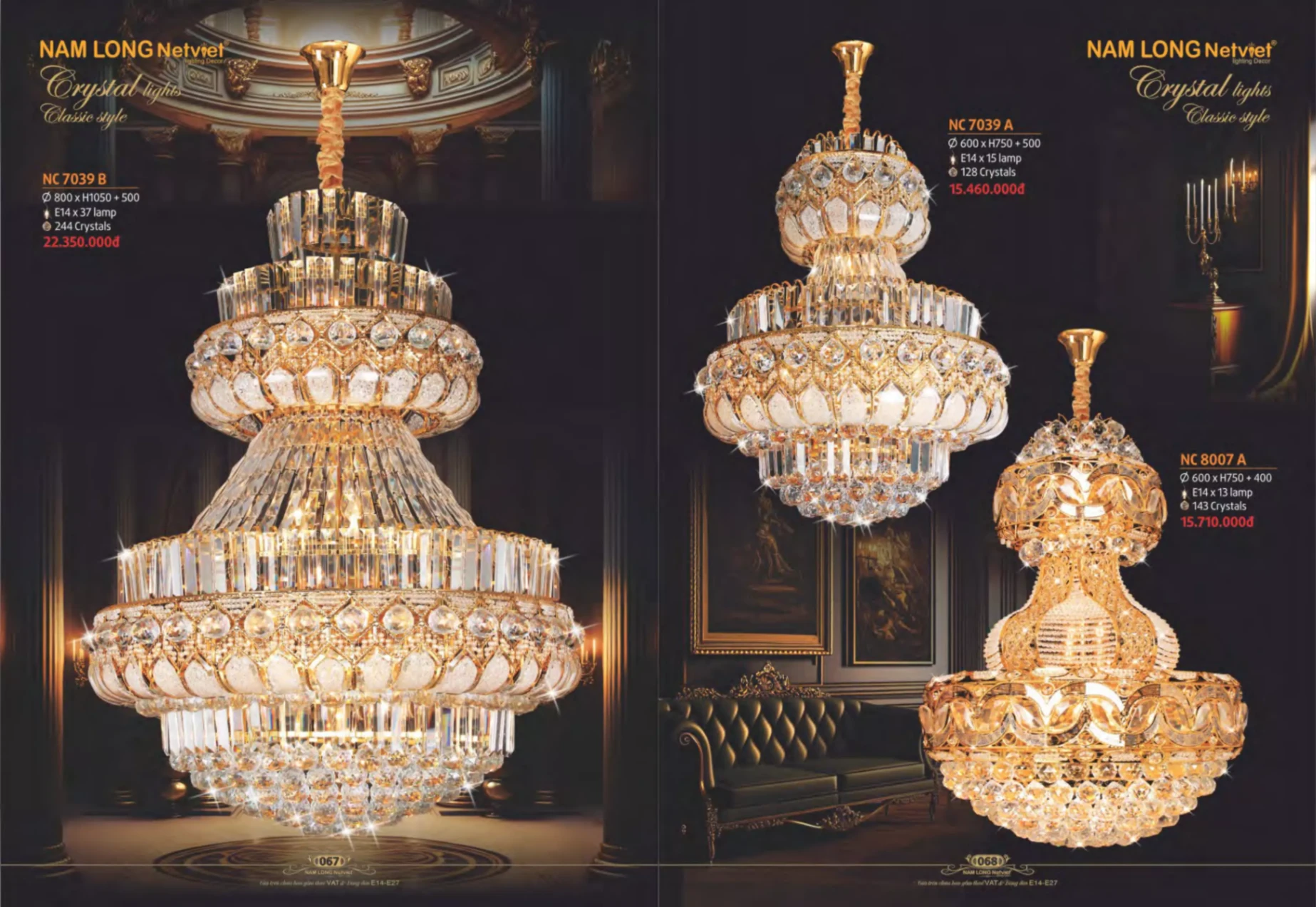 Bảng giá Đèn Trang Trí NAM LONG Netviet Lighting Decor (Catalogue 2023-2024)