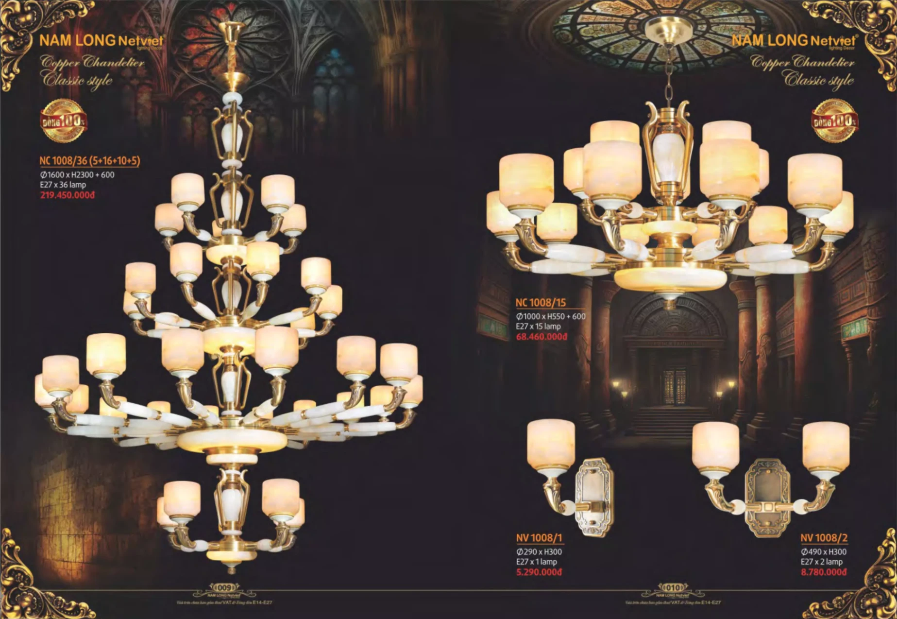 Bảng giá Đèn Trang Trí NAM LONG Netviet Lighting Decor (Catalogue 2023-2024)