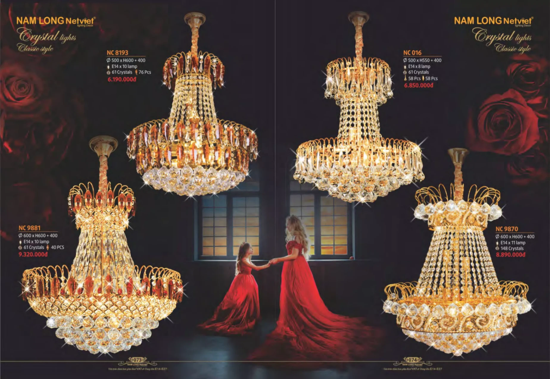 Bảng giá Đèn Trang Trí NAM LONG Netviet Lighting Decor (Catalogue 2023-2024)