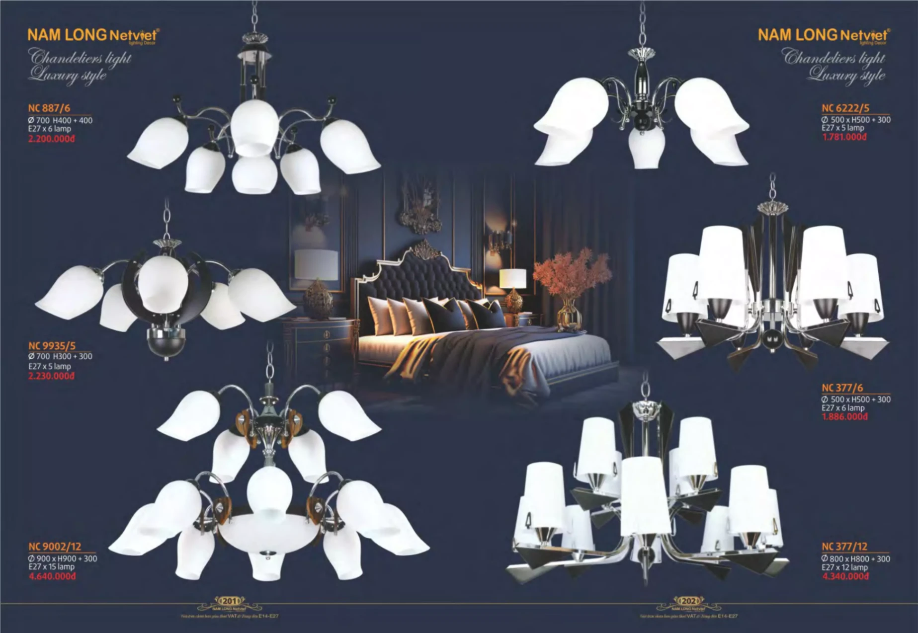 Bảng giá Đèn Trang Trí NAM LONG Netviet Lighting Decor (Catalogue 2023-2024)