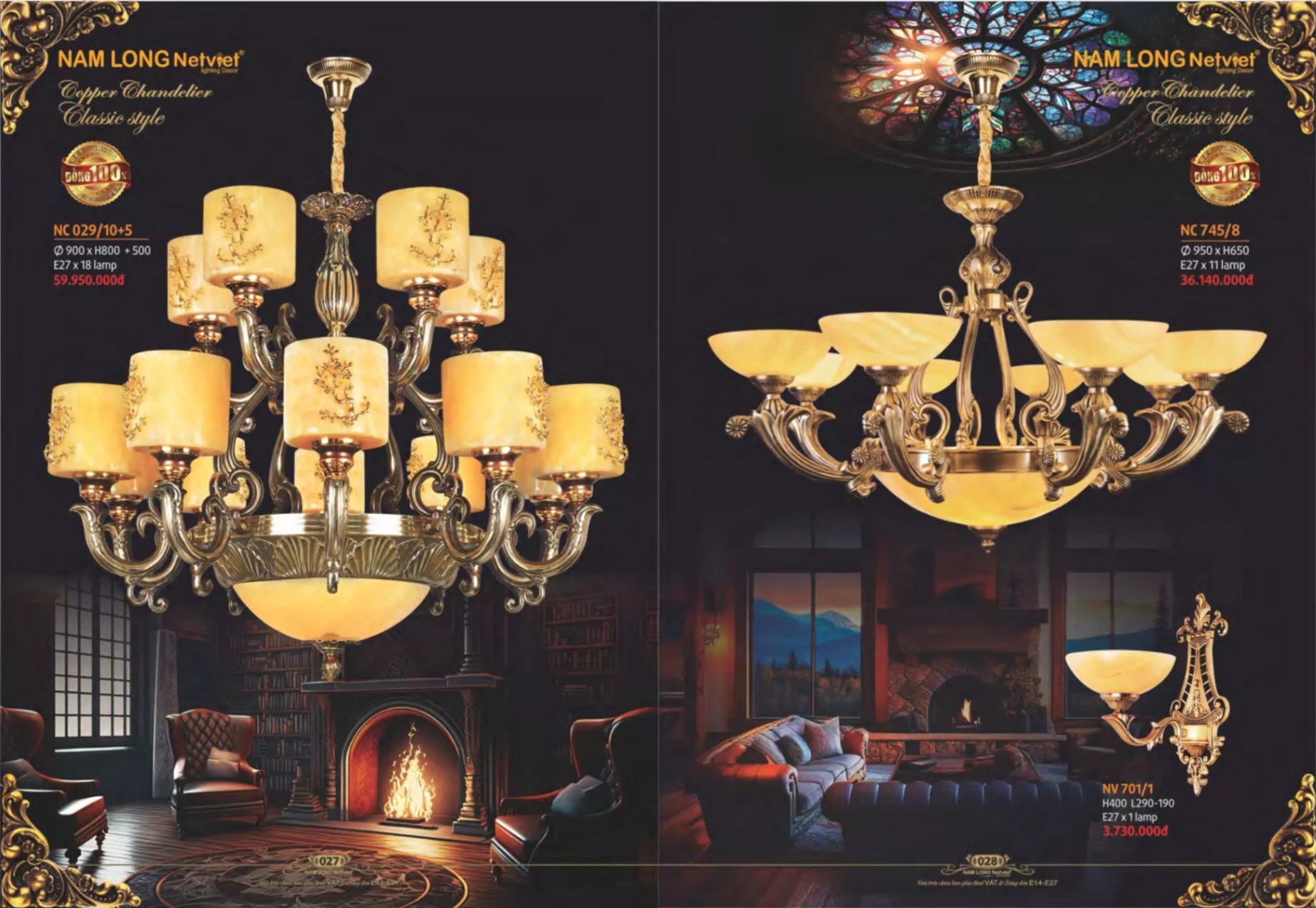 Bảng giá Đèn Trang Trí NAM LONG Netviet Lighting Decor (Catalogue 2023-2024)