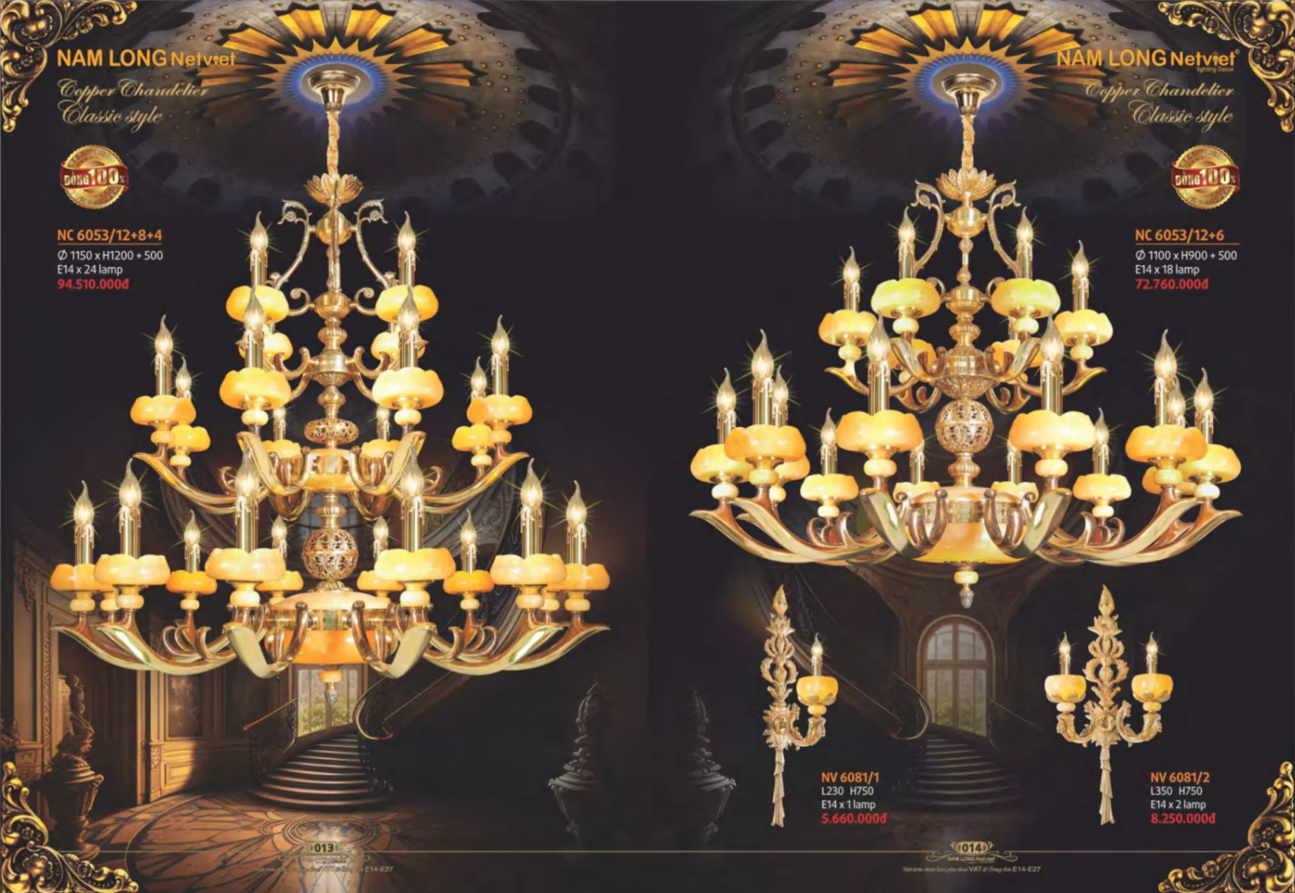 Bảng giá Đèn Trang Trí NAM LONG Netviet Lighting Decor (Catalogue 2023-2024)