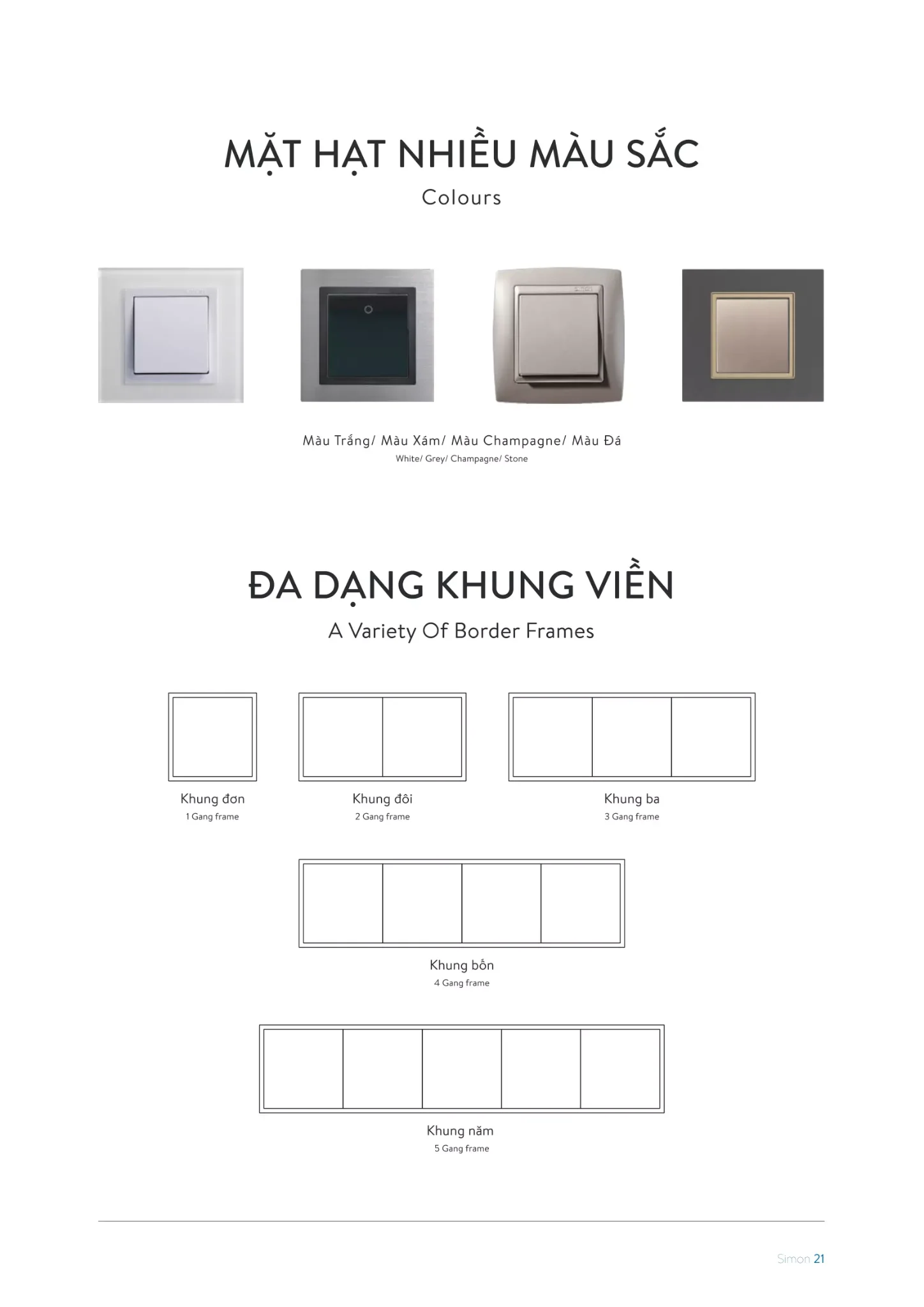 Bảng giá Công Tắc Ổ Cắm SIMON ( Catalogue 2023 )