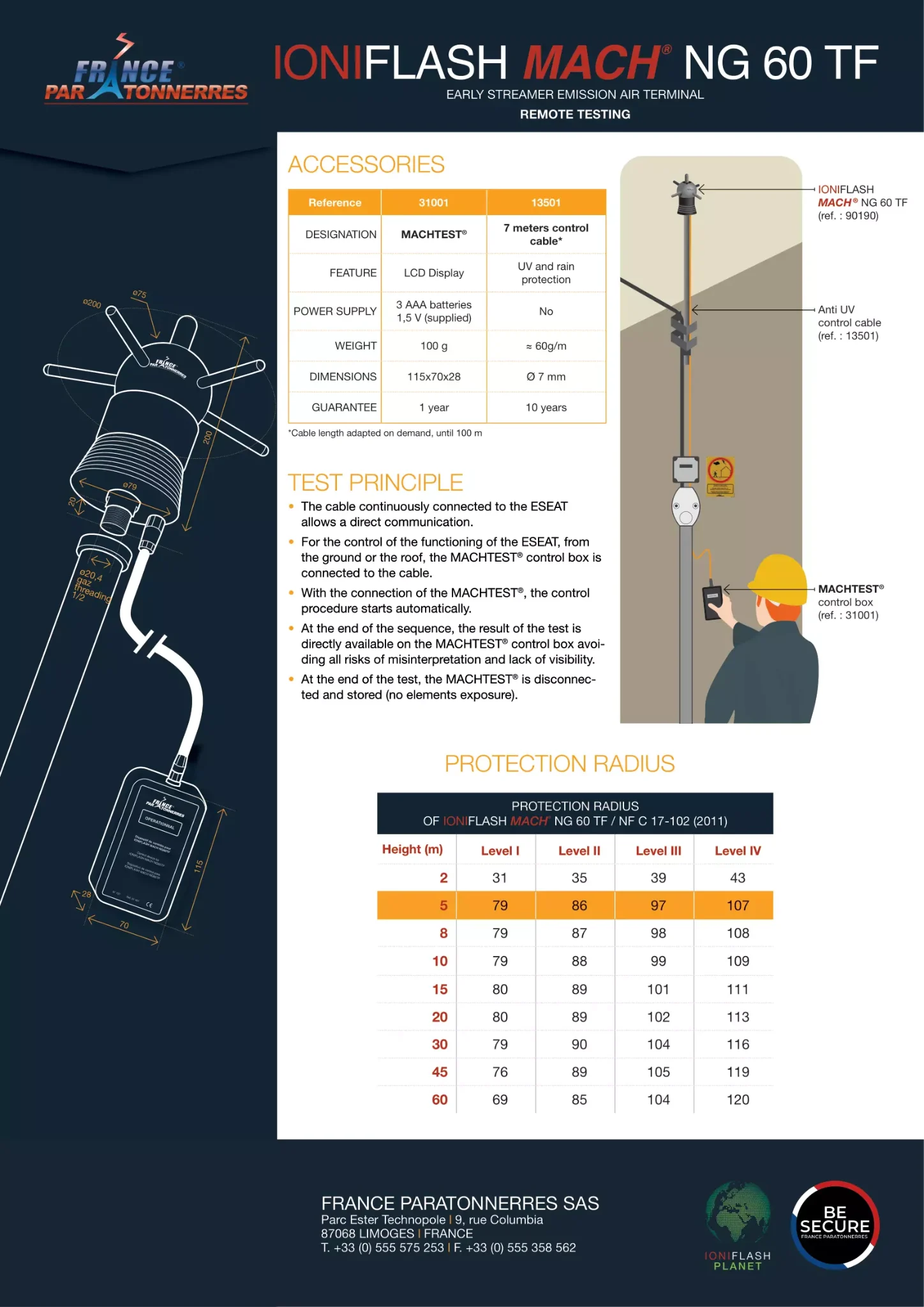 THIẾT BỊ CHỐNG SÉT IONIFLASH MACH FRANCE - Catalogue 2023