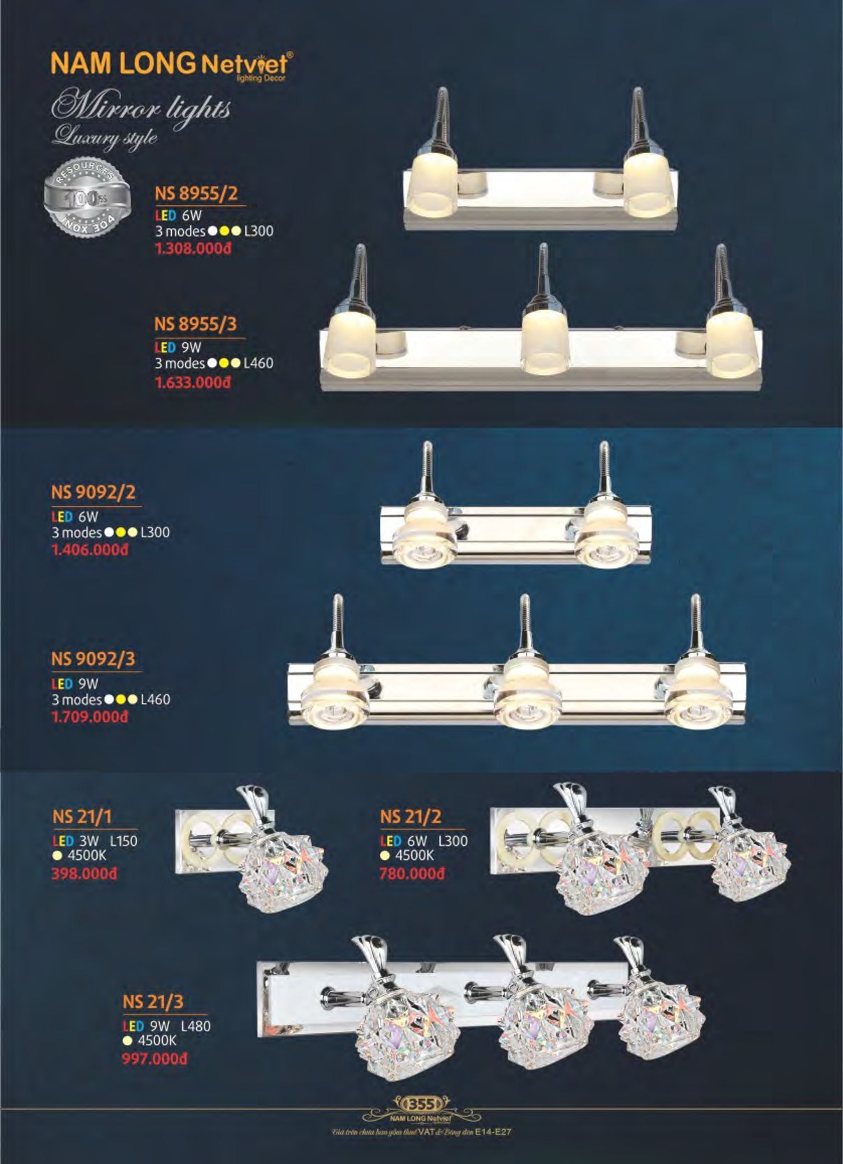 Đèn Trang Trí NAM LONG NetViet (Bảng giá 2023-2024) - Catalogue 2