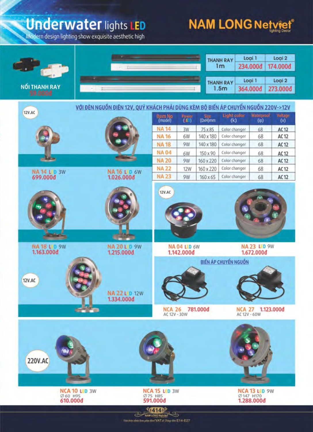 Đèn Trang Trí NAM LONG NetViet (Bảng giá 2023-2024) - Catalogue 2