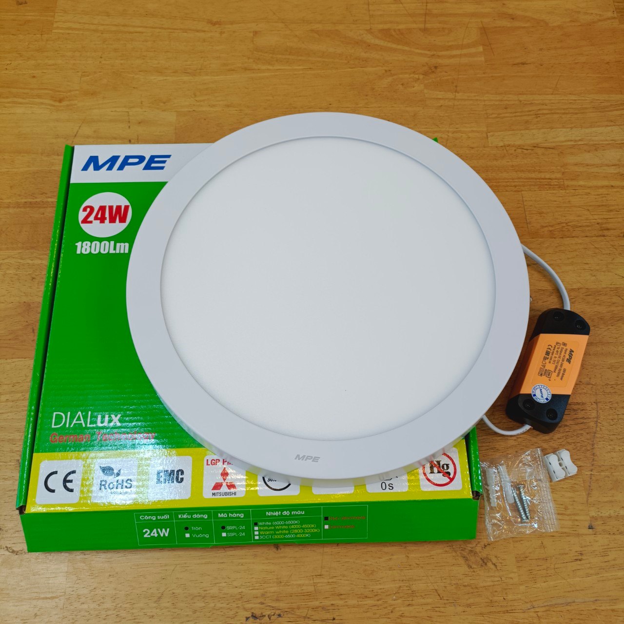 SRPL-24V (Đèn led panel tròn nổi 24W vàng)