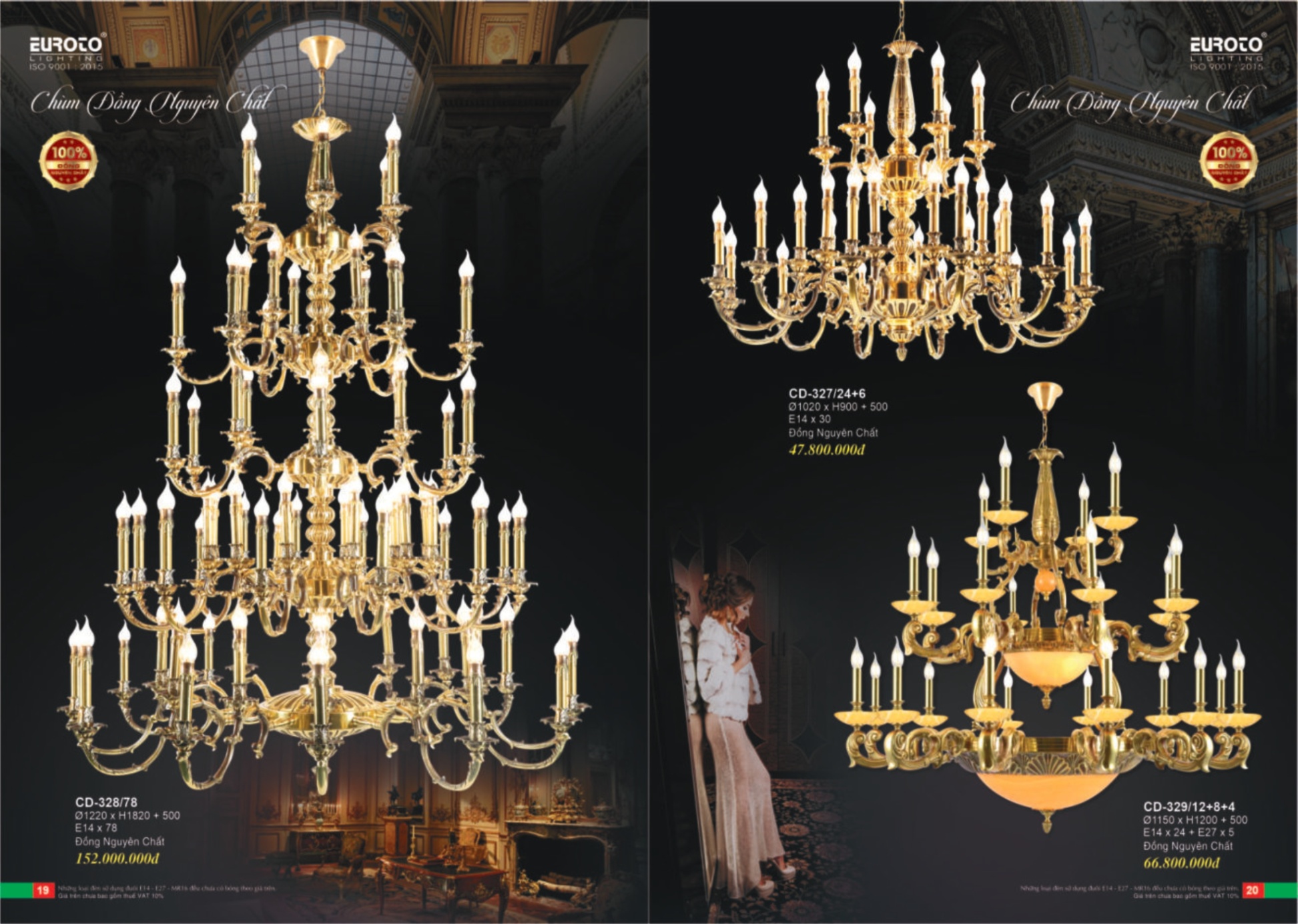 Bảng giá Đèn Trang Trí EUROTO Lighting - Catalogue 2024