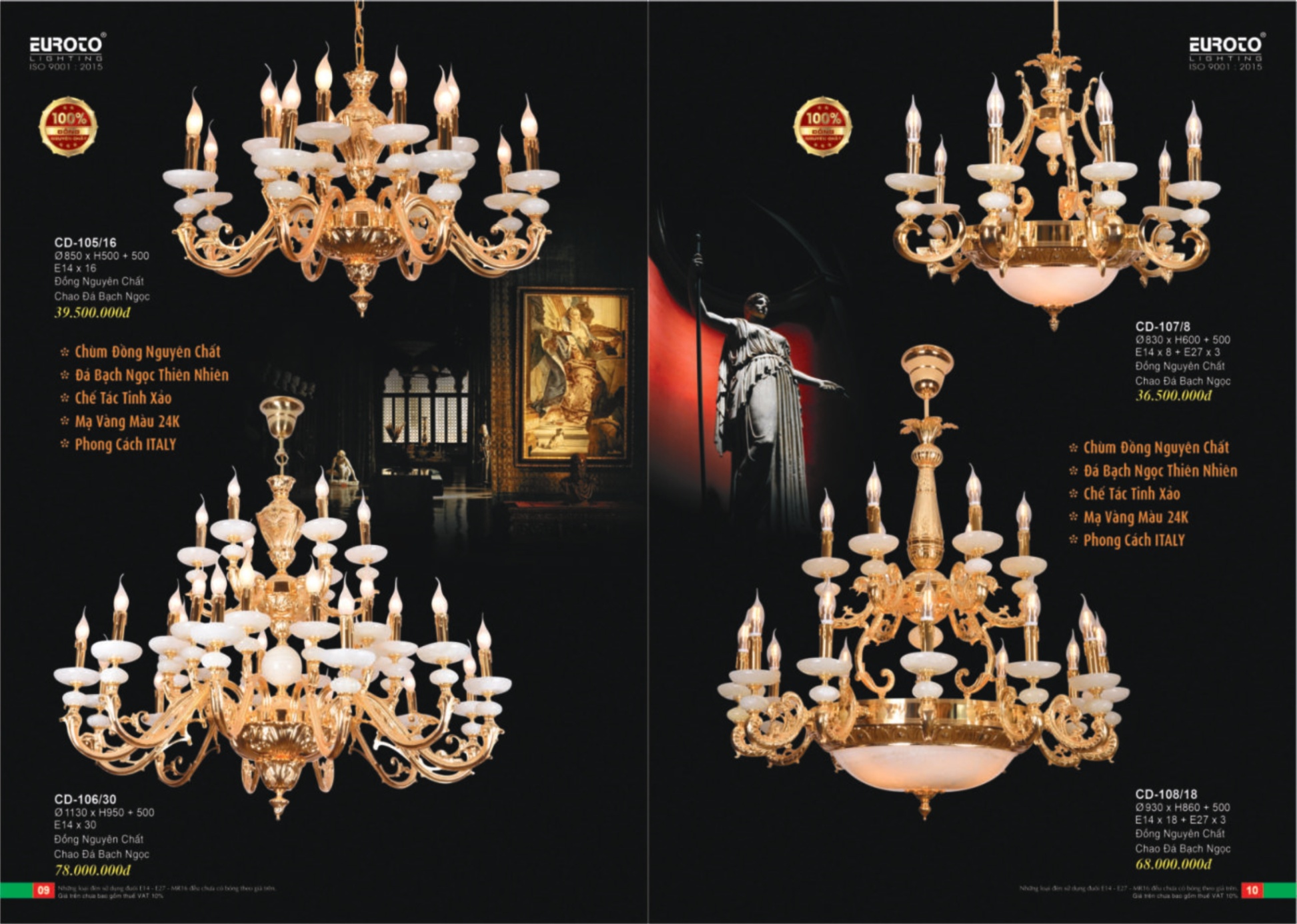 Bảng giá Đèn Trang Trí EUROTO Lighting - Catalogue 2024