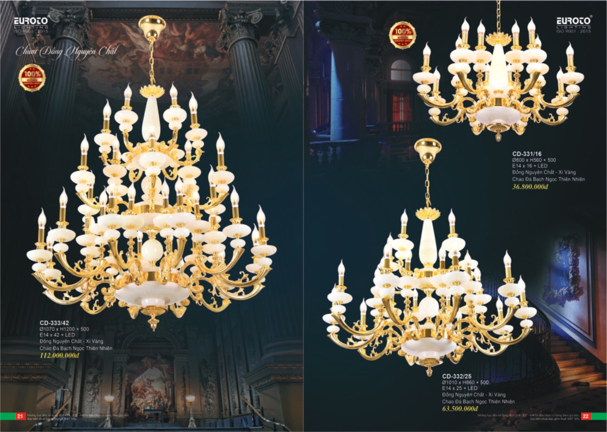 Bảng giá Đèn Trang Trí EUROTO Lighting - Catalogue 2024