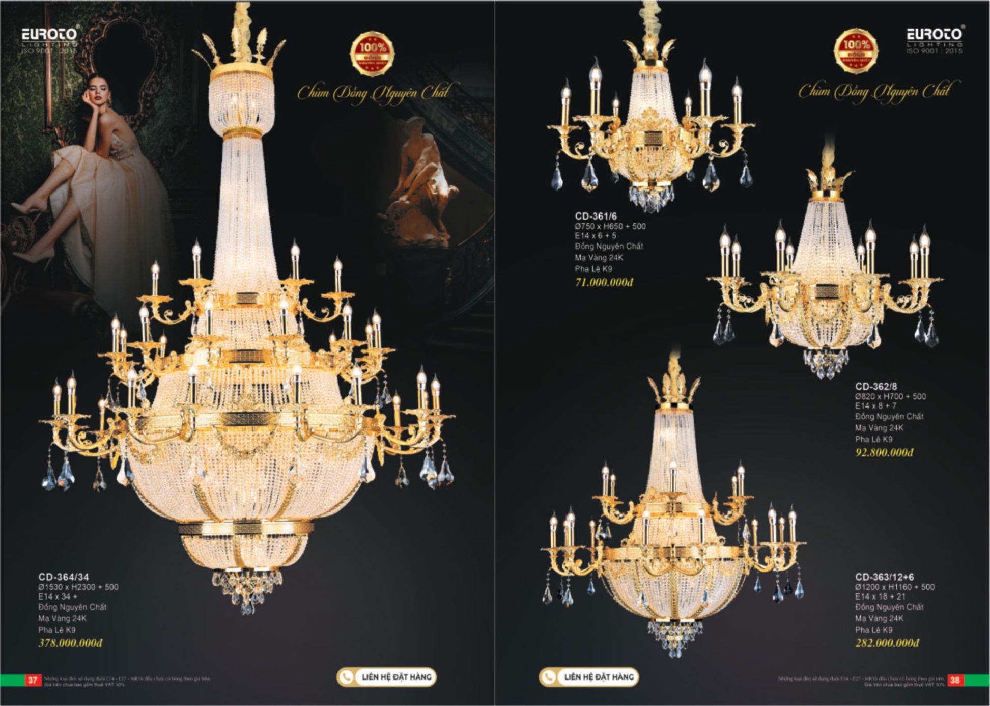 Bảng giá Đèn Trang Trí EUROTO Lighting - Catalogue 2024