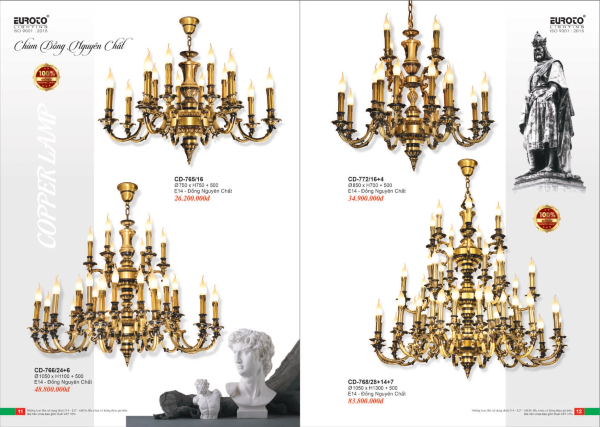 Bảng giá Đèn Trang Trí EUROTO Lighting - Catalogue 2024