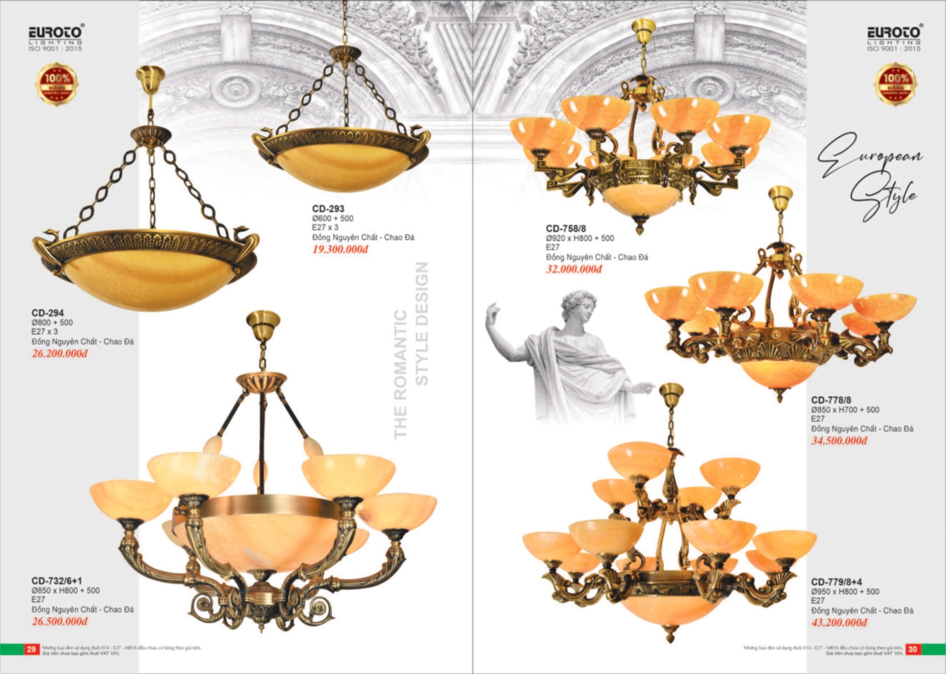 Bảng giá Đèn Trang Trí EUROTO Lighting - Catalogue 2024