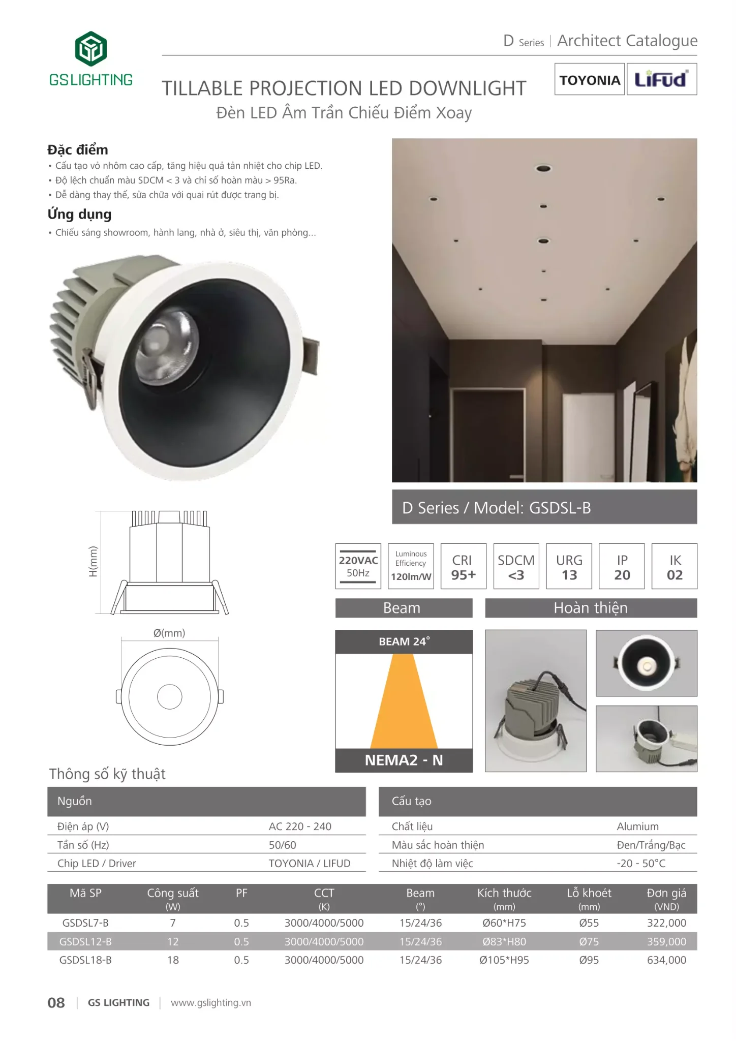 Bảng giá Đèn LED GSLighting (Catalogue 2024 )