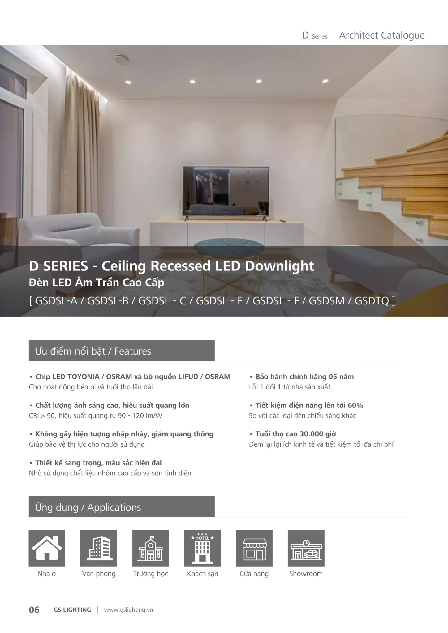 Bảng giá Đèn LED GSLighting (Catalogue 2024 )