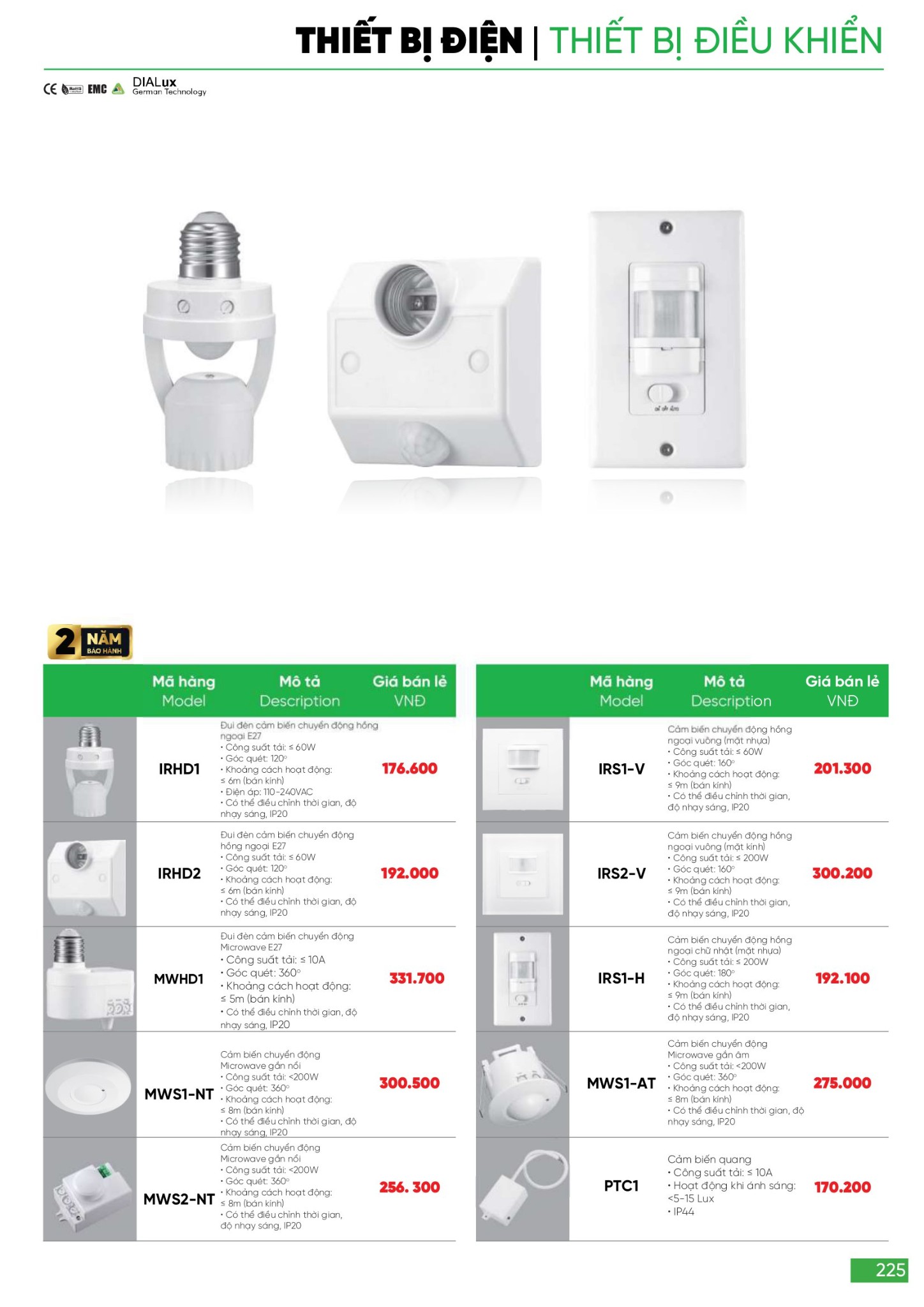 Bảng giá Đèn LED & Thiết bị điện MPE (Catalogue 2024)