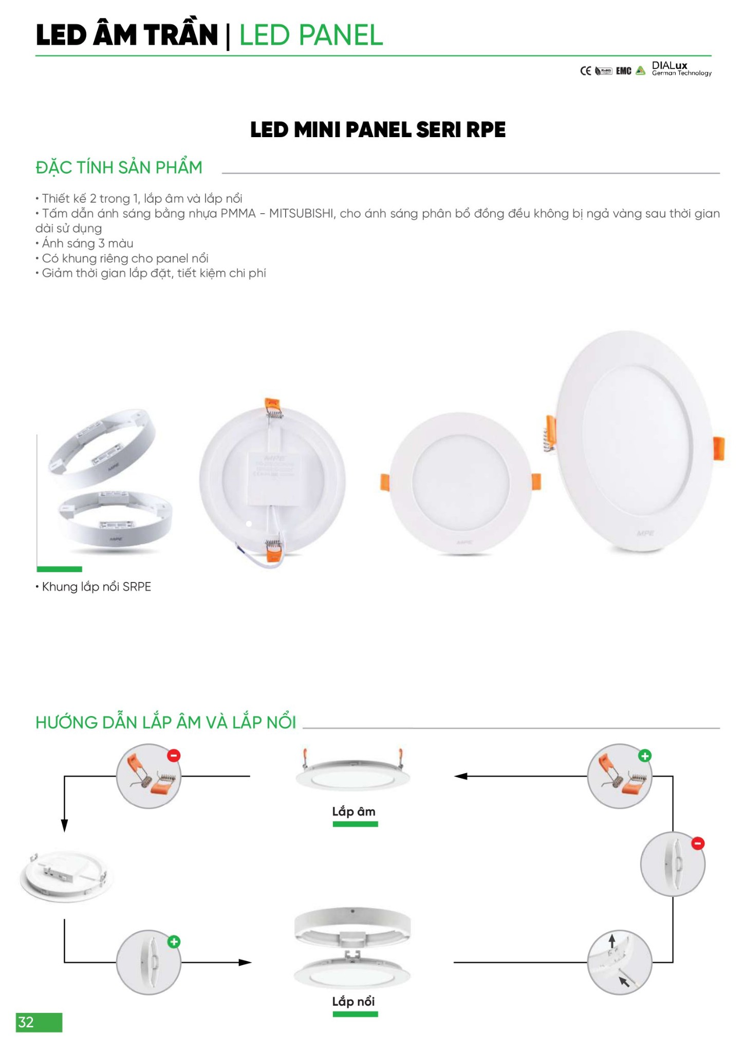 Bảng giá Đèn LED & Thiết bị điện MPE (Catalogue 2024)