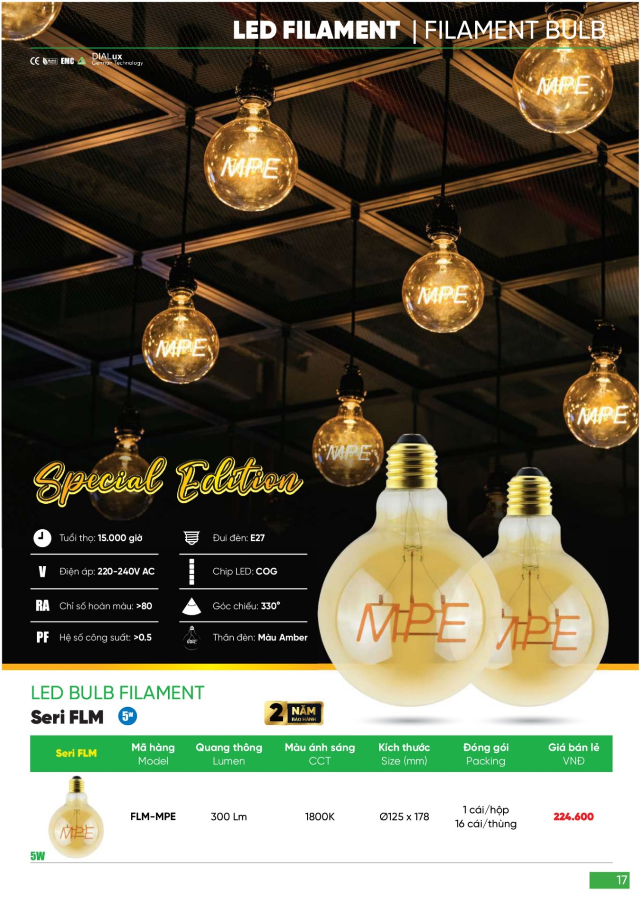 Bảng giá Đèn LED & Thiết bị điện MPE (Catalogue 2024)