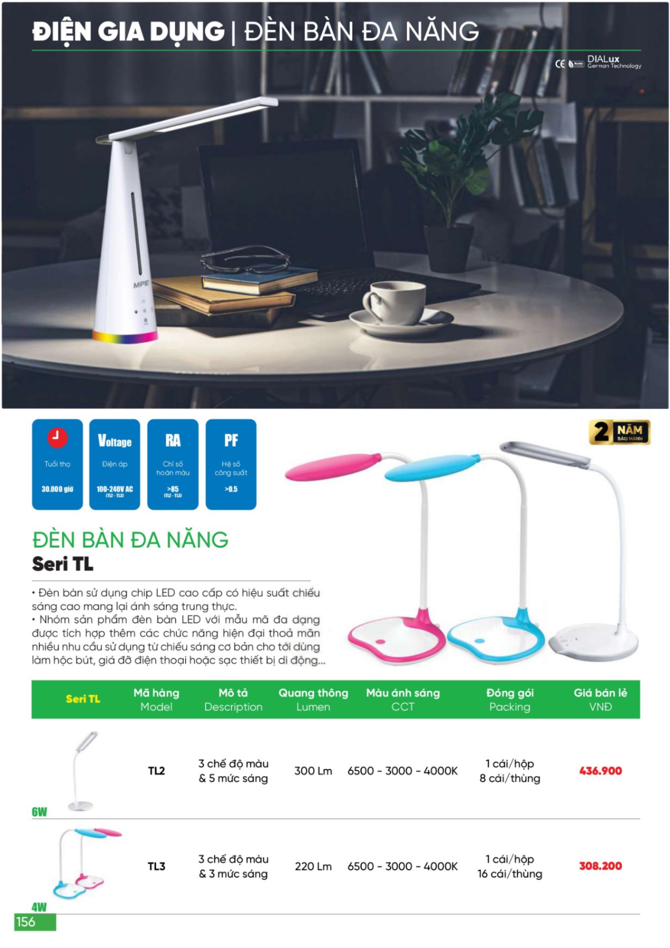 Bảng giá Đèn LED & Thiết bị điện MPE (Catalogue 2024)