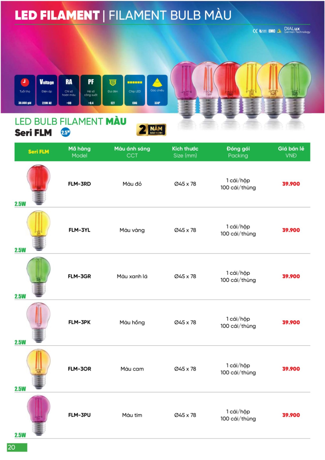 Bảng giá Đèn LED & Thiết bị điện MPE (Catalogue 2024)