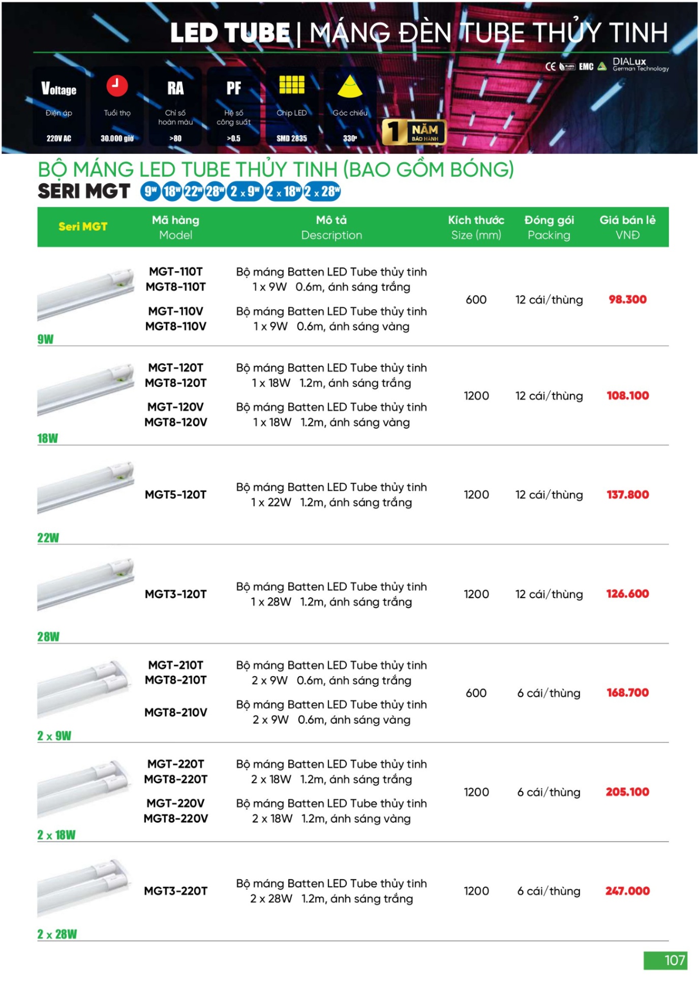 Bảng giá Đèn LED & Thiết bị điện MPE (Catalogue 2024)