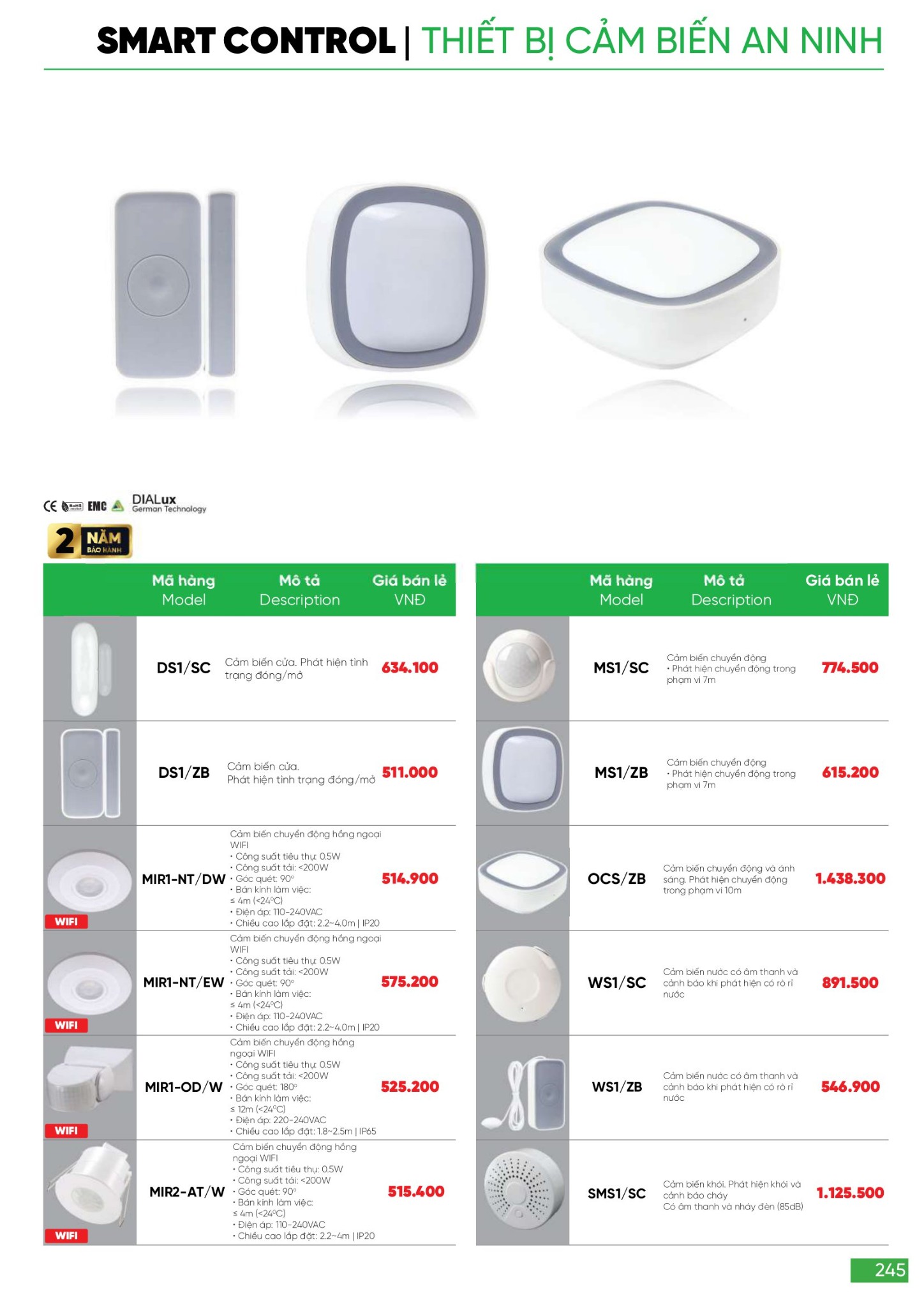 Bảng giá Đèn LED & Thiết bị điện MPE (Catalogue 2024)