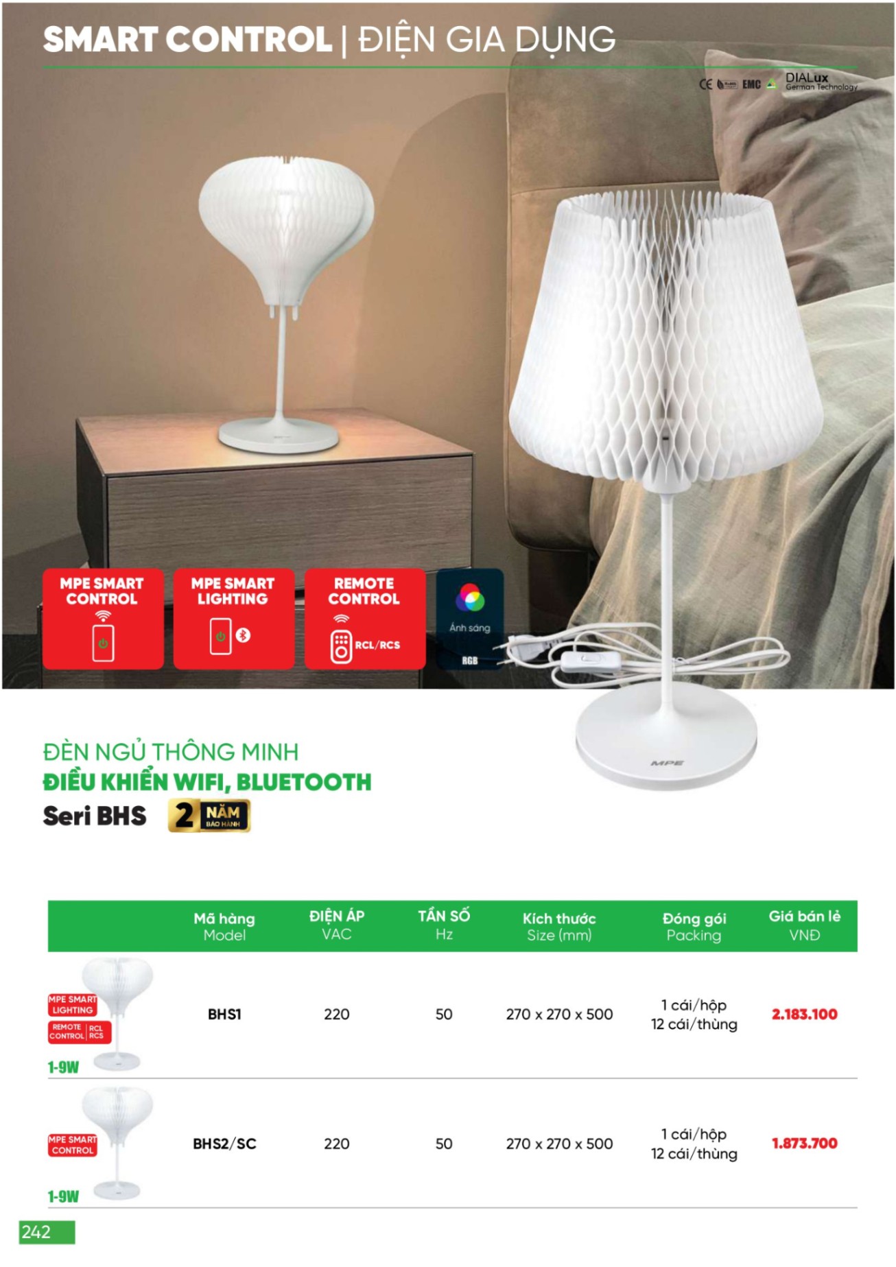 Bảng giá Đèn LED & Thiết bị điện MPE (Catalogue 2024)