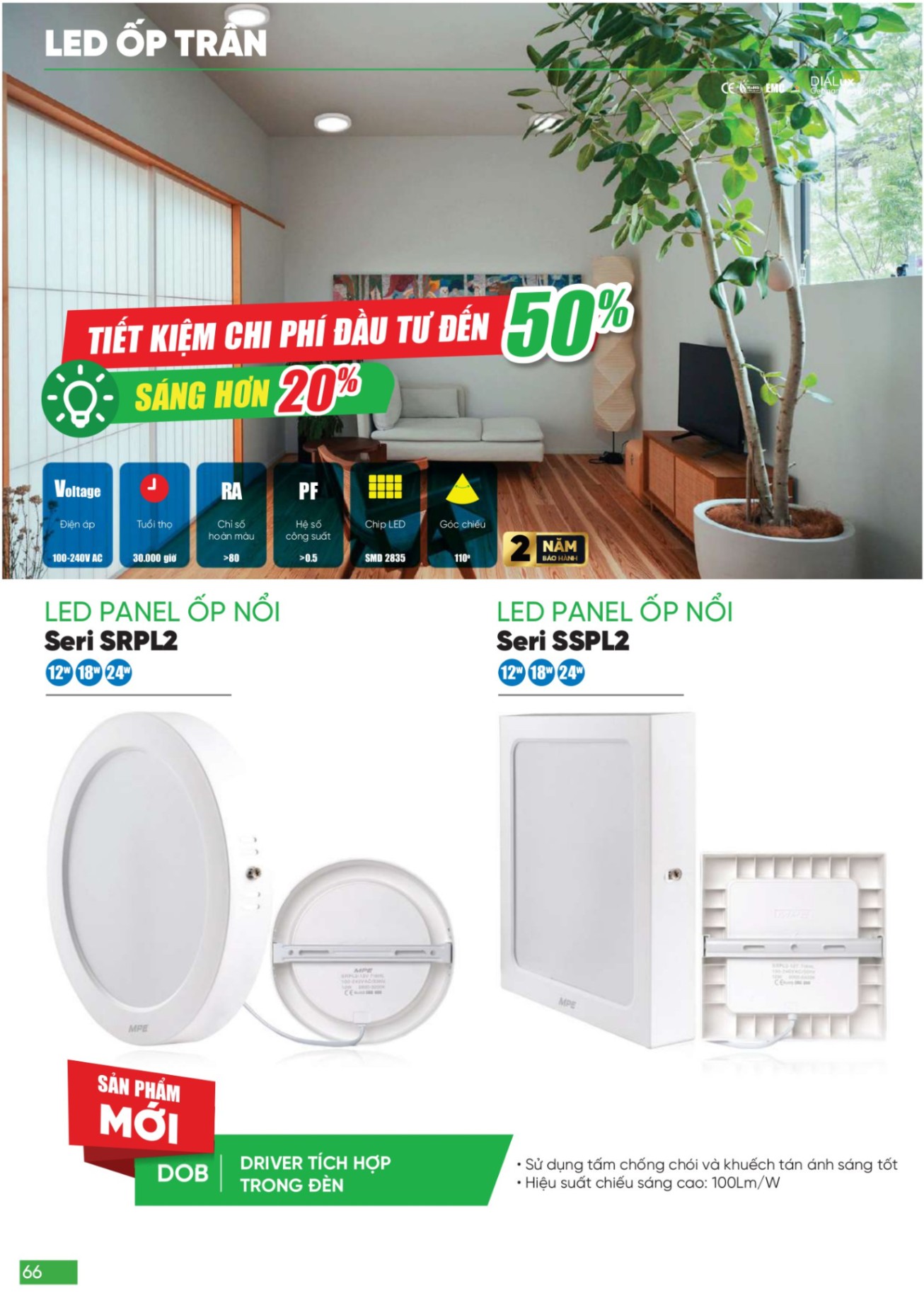 Bảng giá Đèn LED & Thiết bị điện MPE (Catalogue 2024)