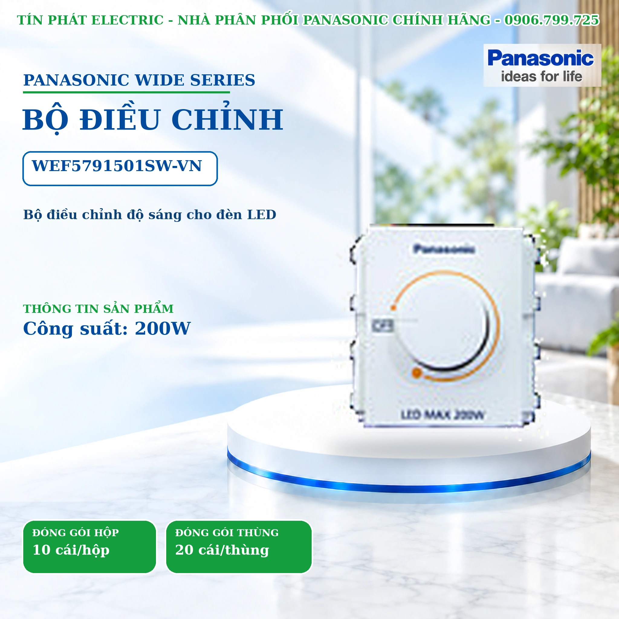 Công tắc ổ cắm Wide Series Panasonic WEF5791501SW-VN