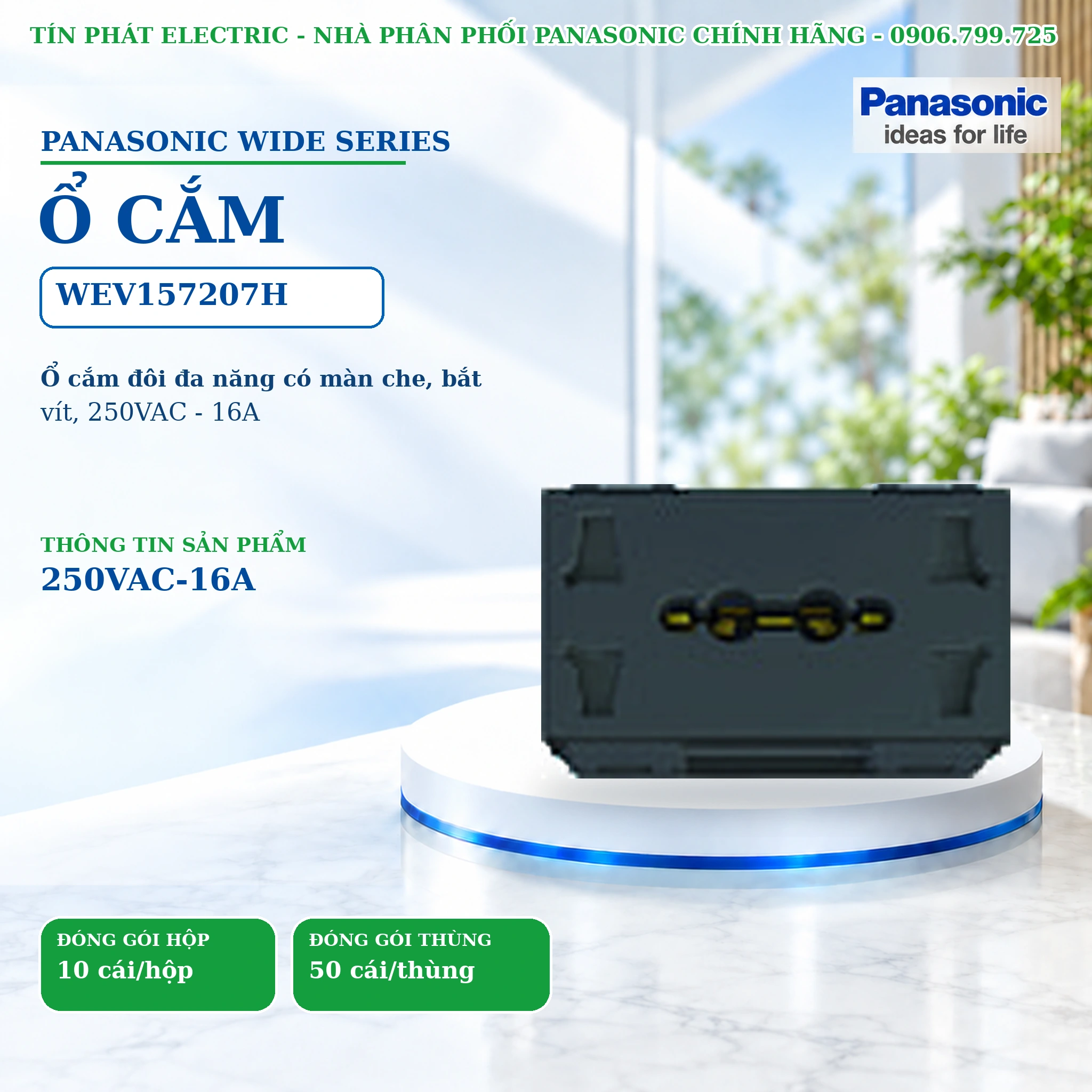 Công tắc ổ cắm Wide Series Panasonic WEV157207H