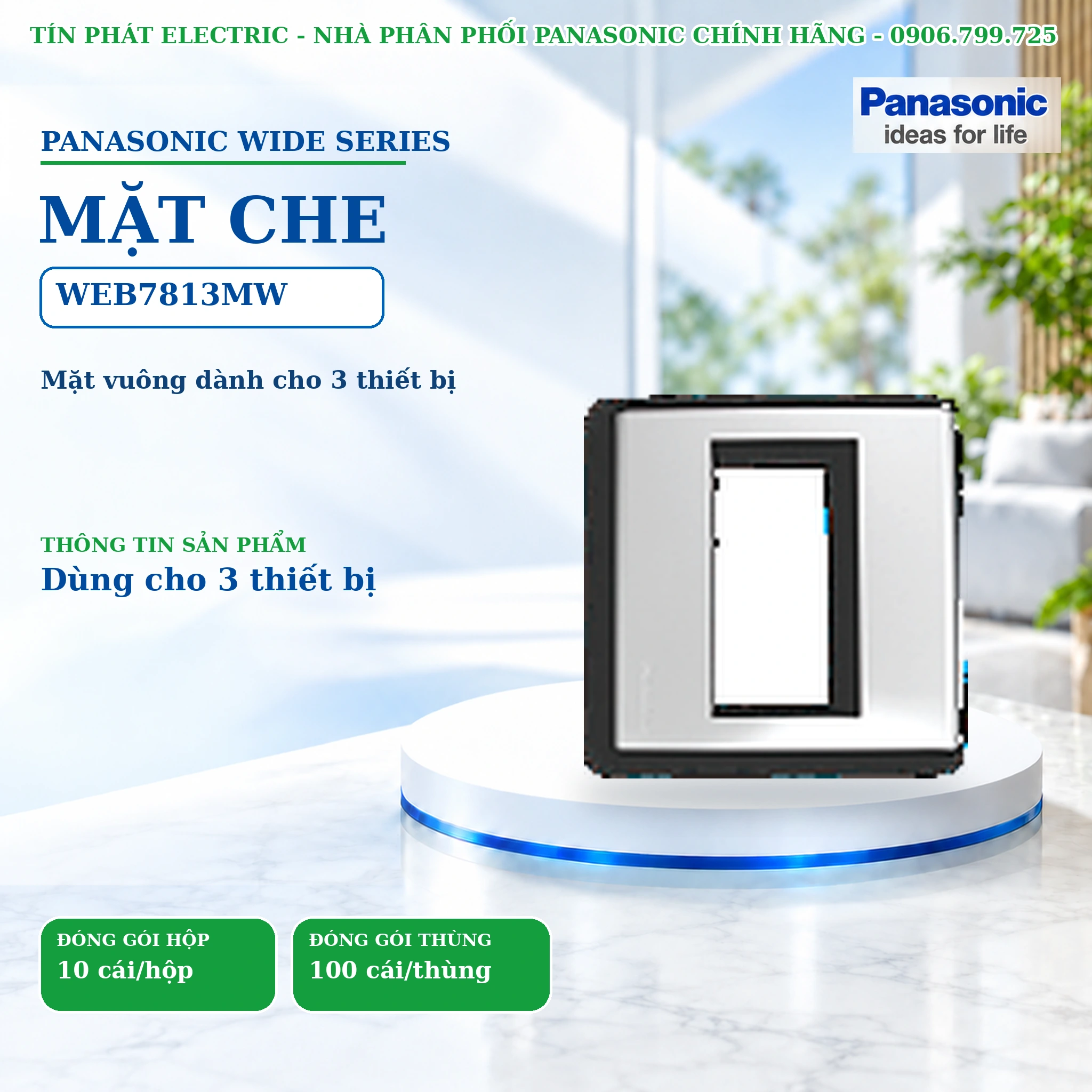 Công tắc ổ cắm Wide Series Panasonic WEB7813MW
